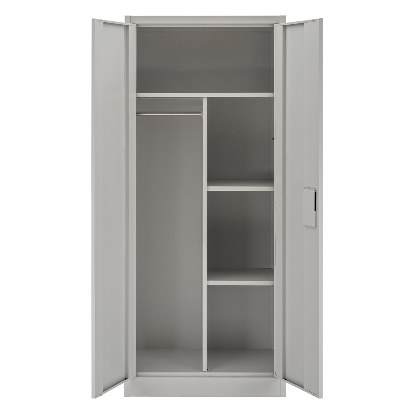 WARDROBE HM5961.01 METALLIC 2-LEAF LIGHT GREY 90Χ45Χ180Hcm.