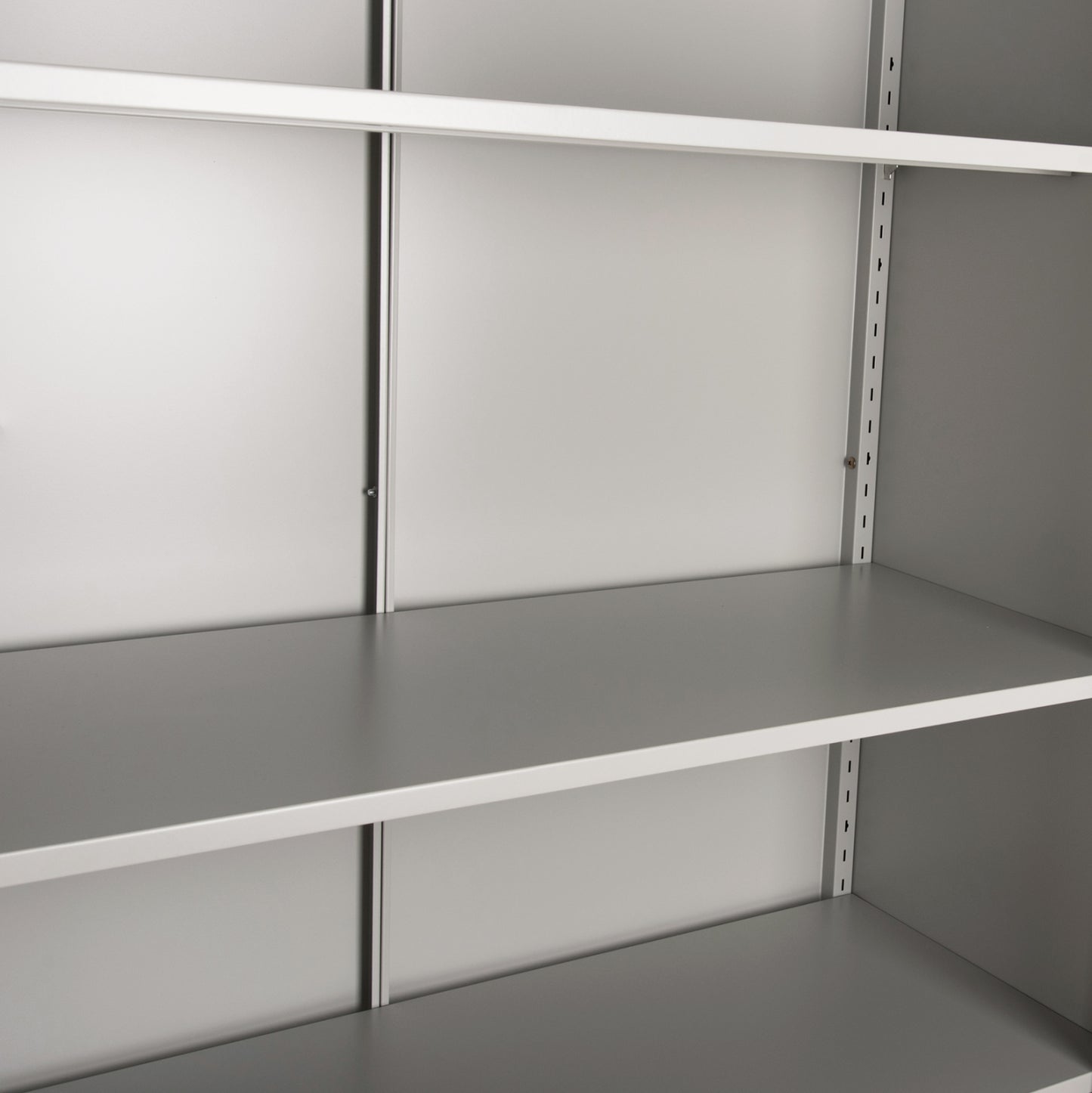 WARDROBE METALLIC WITH LEGS CLOD HM11981 2-LEAF WITH DIVIDER- LIGHT GREY 90Χ40Χ190Hcm.