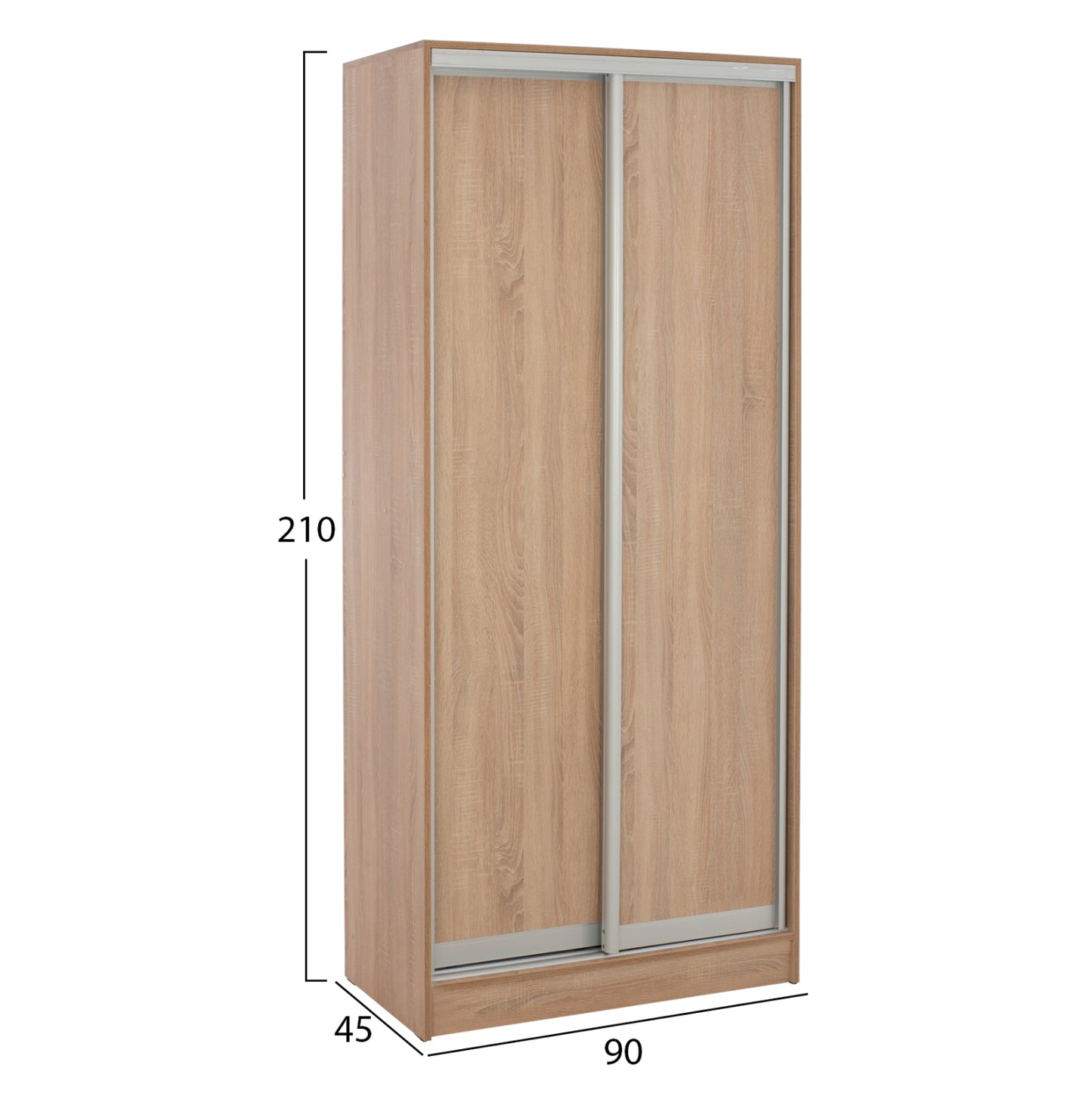 НΤΟΥΛΑΠΑ ΣΥΡΟΜΕΝΗ ADLER ΜΕΛΑΜΙΝΗΣ 90x45x210 с 2 Πόρτες