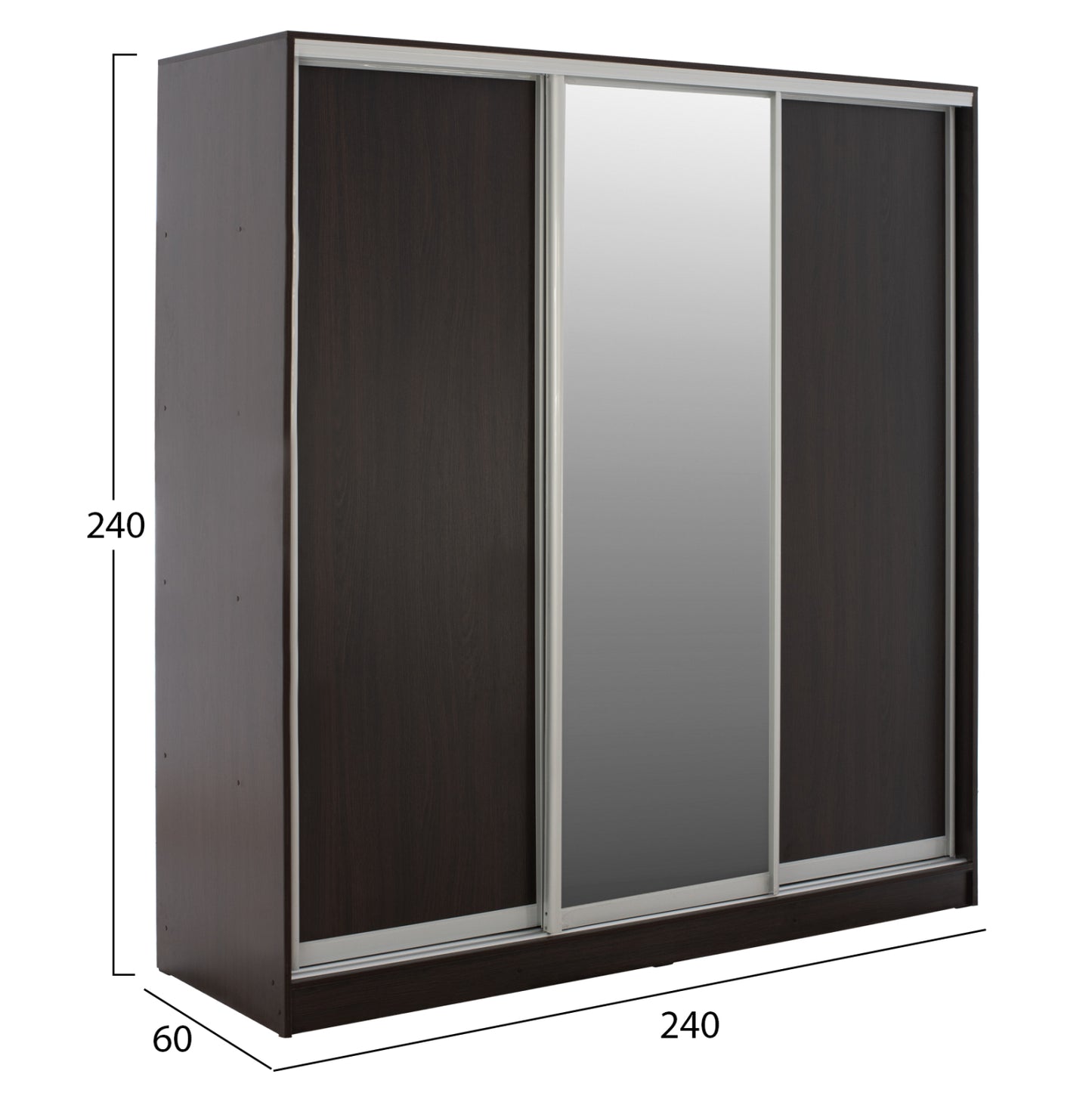 Гардероб АДЛЕР с плъзгащи врати и огледало 240x60x240H