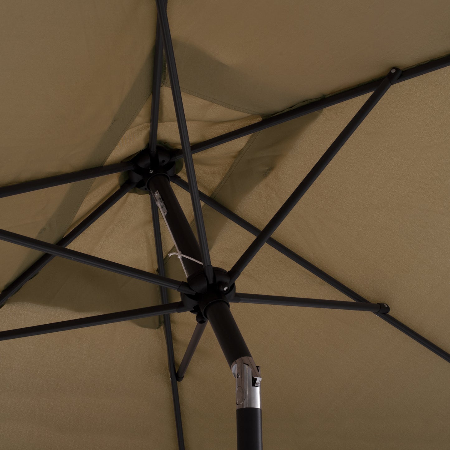ALUMINUM UMBRELLA HM6029.02 RECTANGULAR TAUPE 262x170x253 cm.