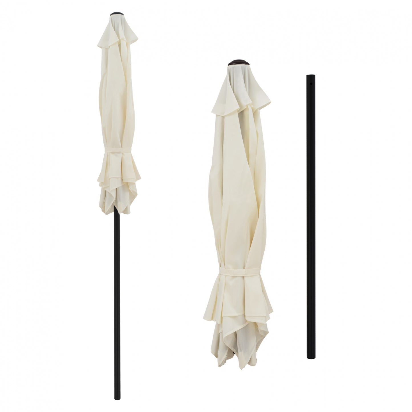 ALUMINUM UMBRELLA HM6030.02 ECRU- GRAY Φ250x236 cm.