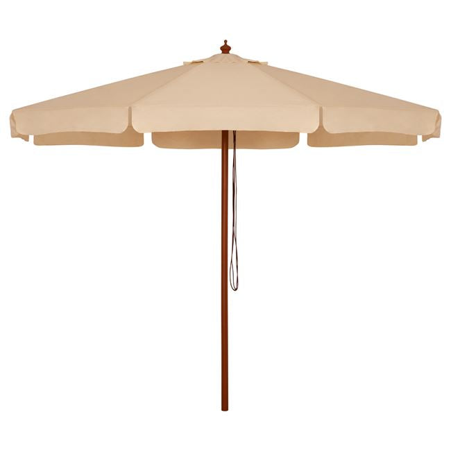 Professional umbrella 3m with wooden frame HM6020 Beige image 1