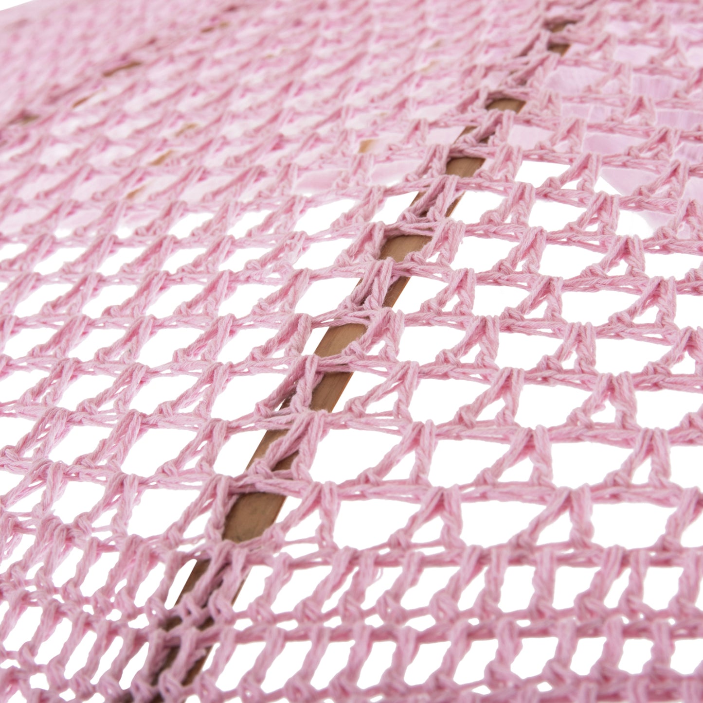UMBRELLA LUX HM6035.04 PINK MACRAME TEAK AND BAMBOO Φ200X260