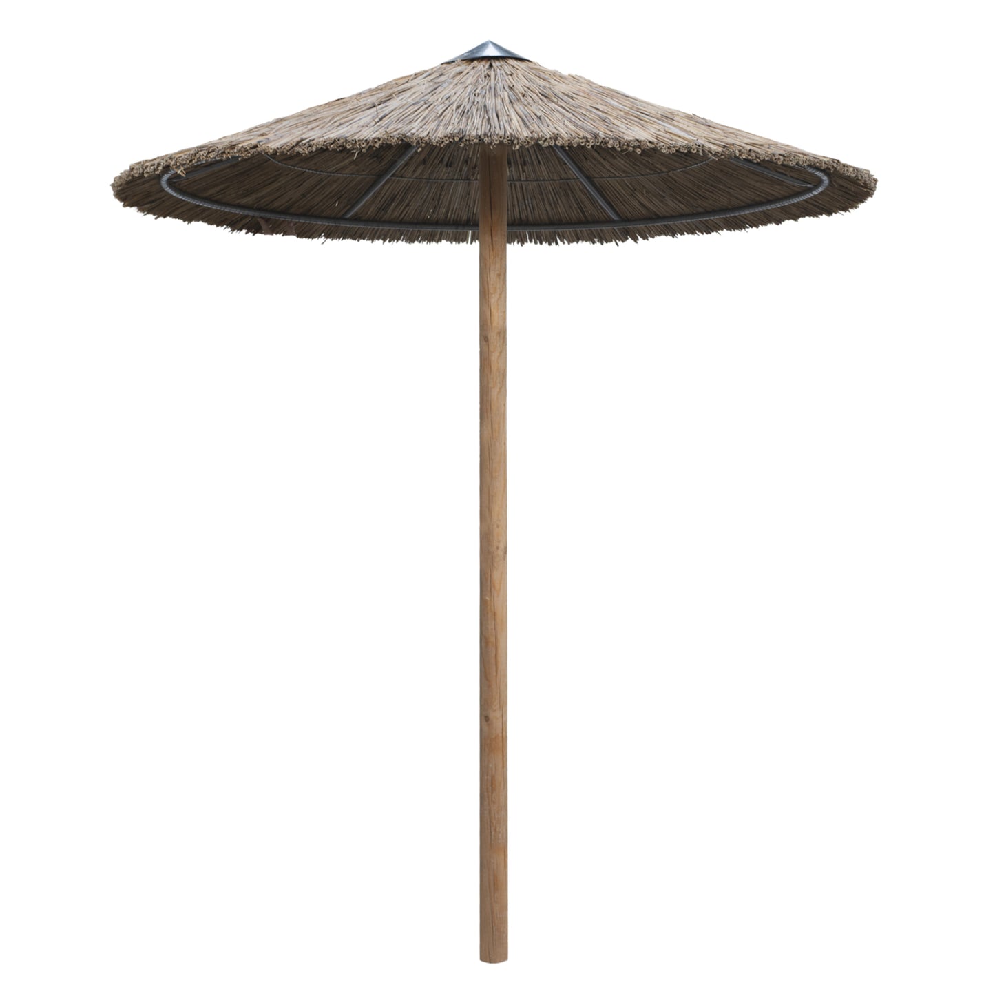 UMBRELLA WITH STRAW WOODEN POLE AND SUPPORT BEAMS Φ216x270H.HM5896 image 1