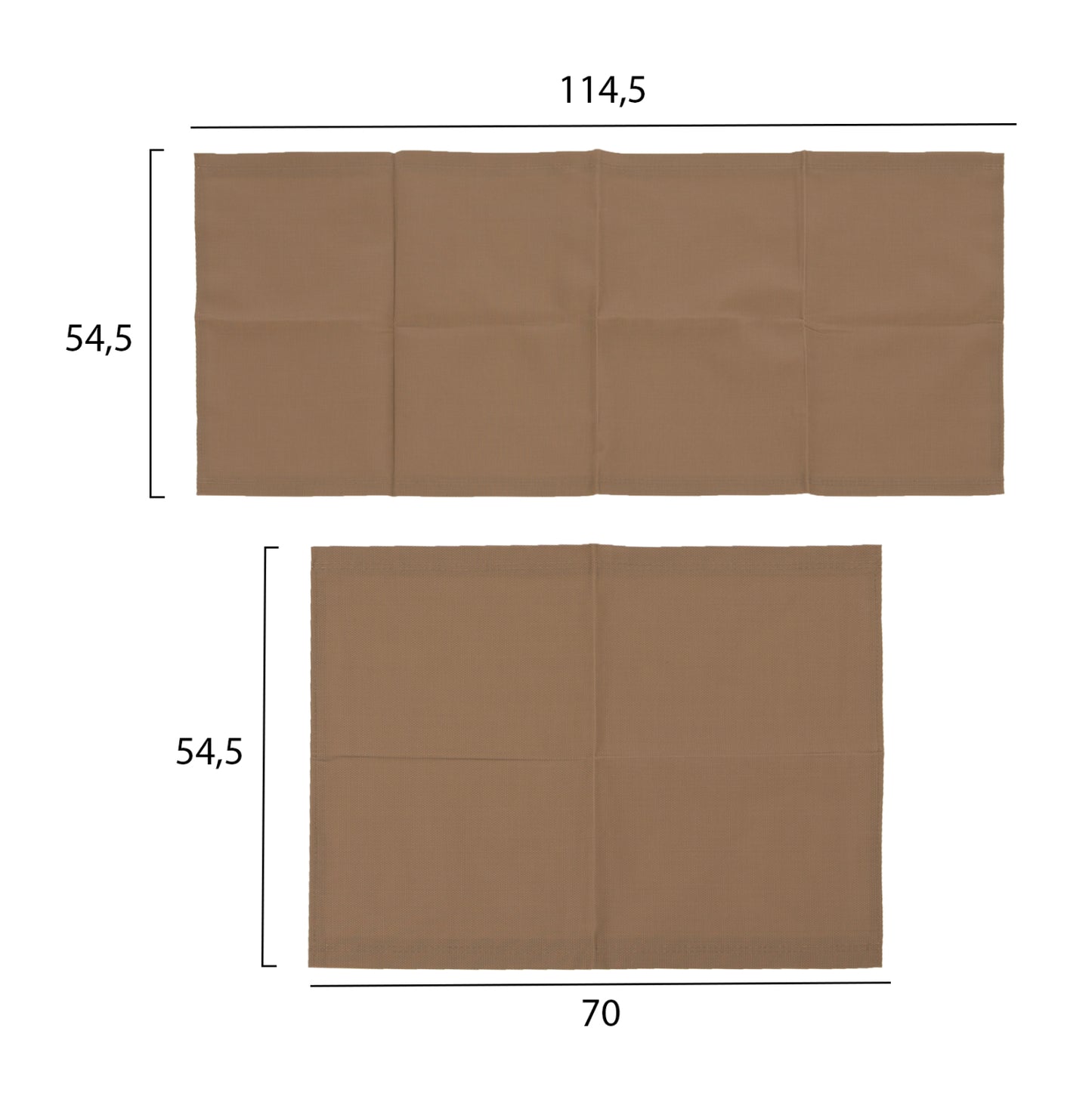 REPLACEMENT TEXTILENE FABRIC HM5887.04 FOR AIGAIO SUNBEDS IN MOCHA COLOR