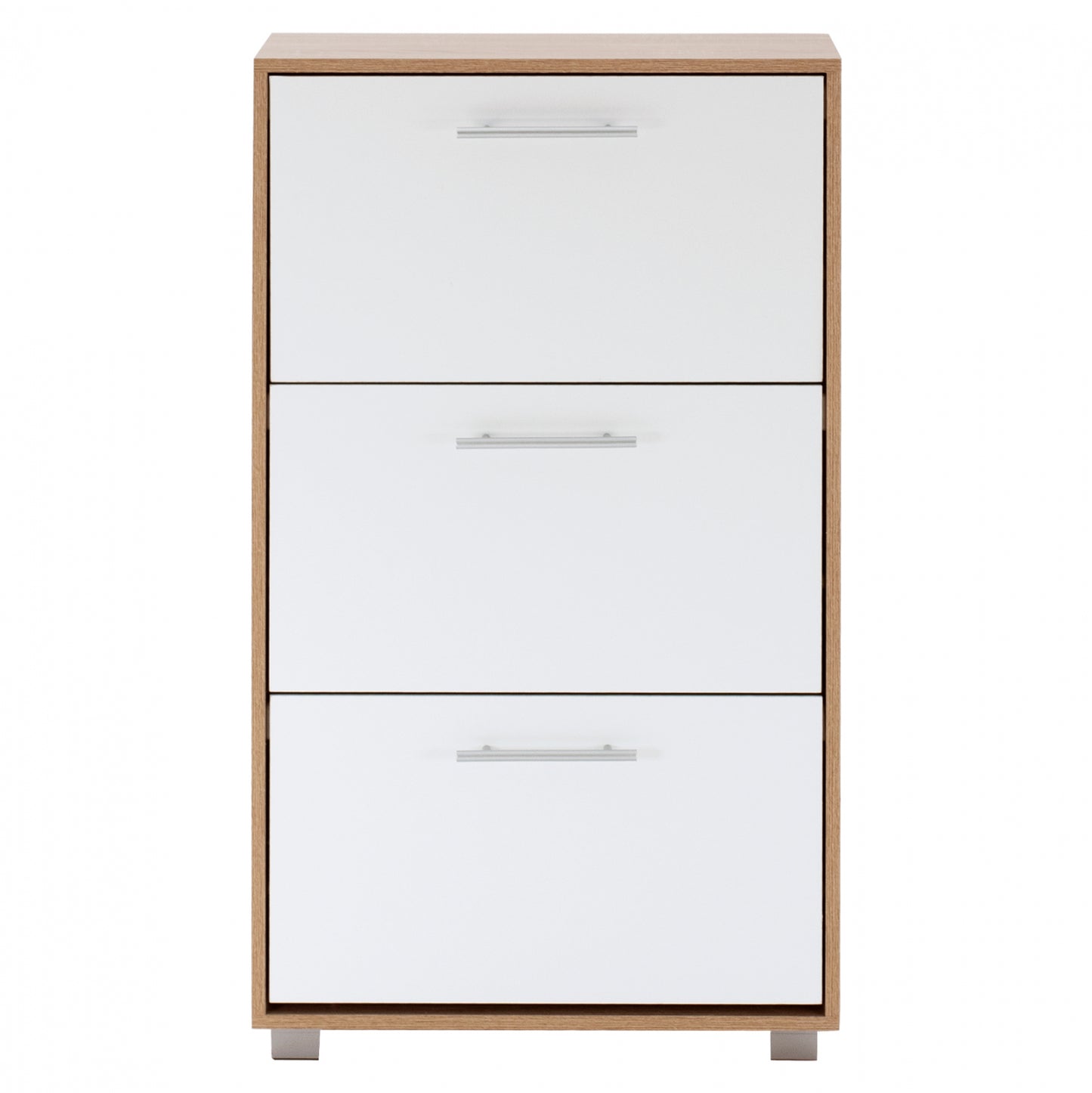 Shoe Cabinet Melamine 3seater HM2221.06 Sonama-White 62x24x110cm
