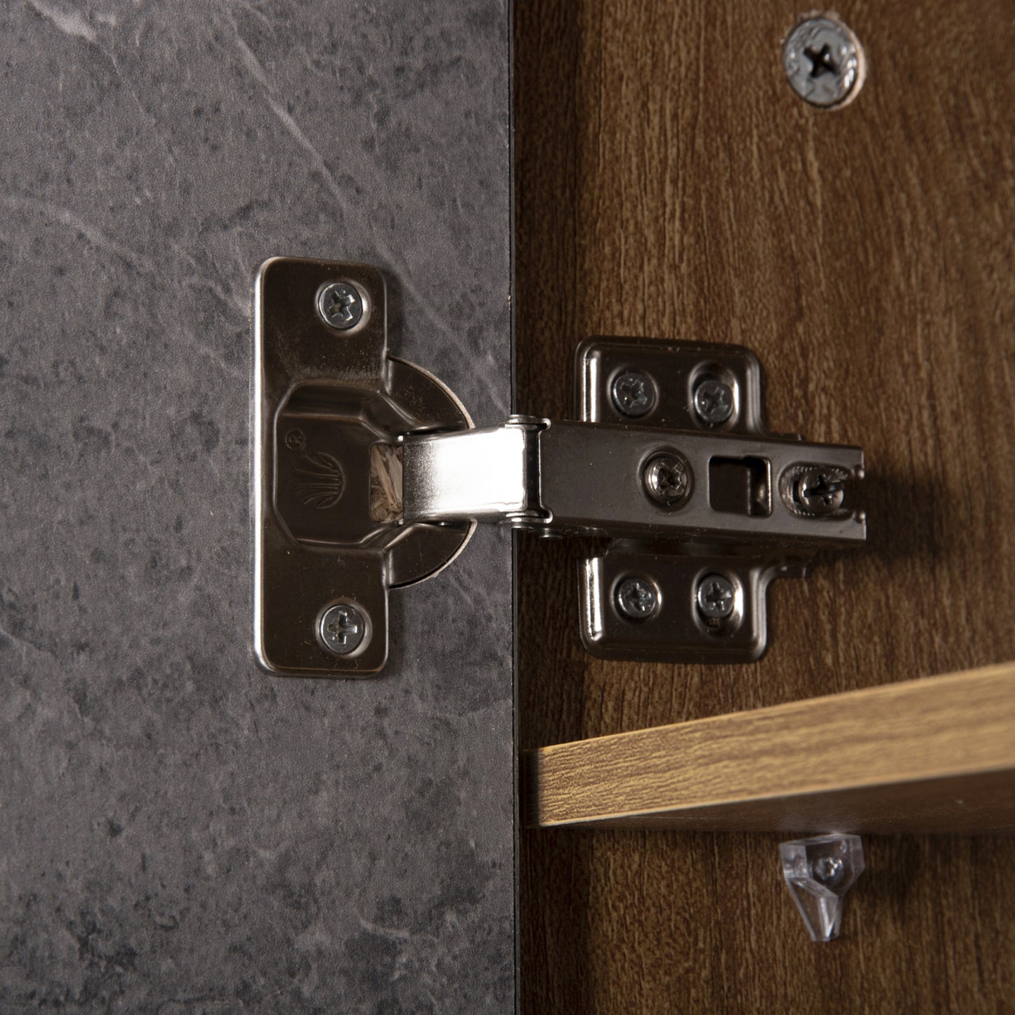 SHOE CABINET ALVARO HM8954.12 MELAMINE IN SONAMA-STONE TEXTURE 50Χ38Χ135Hcm.