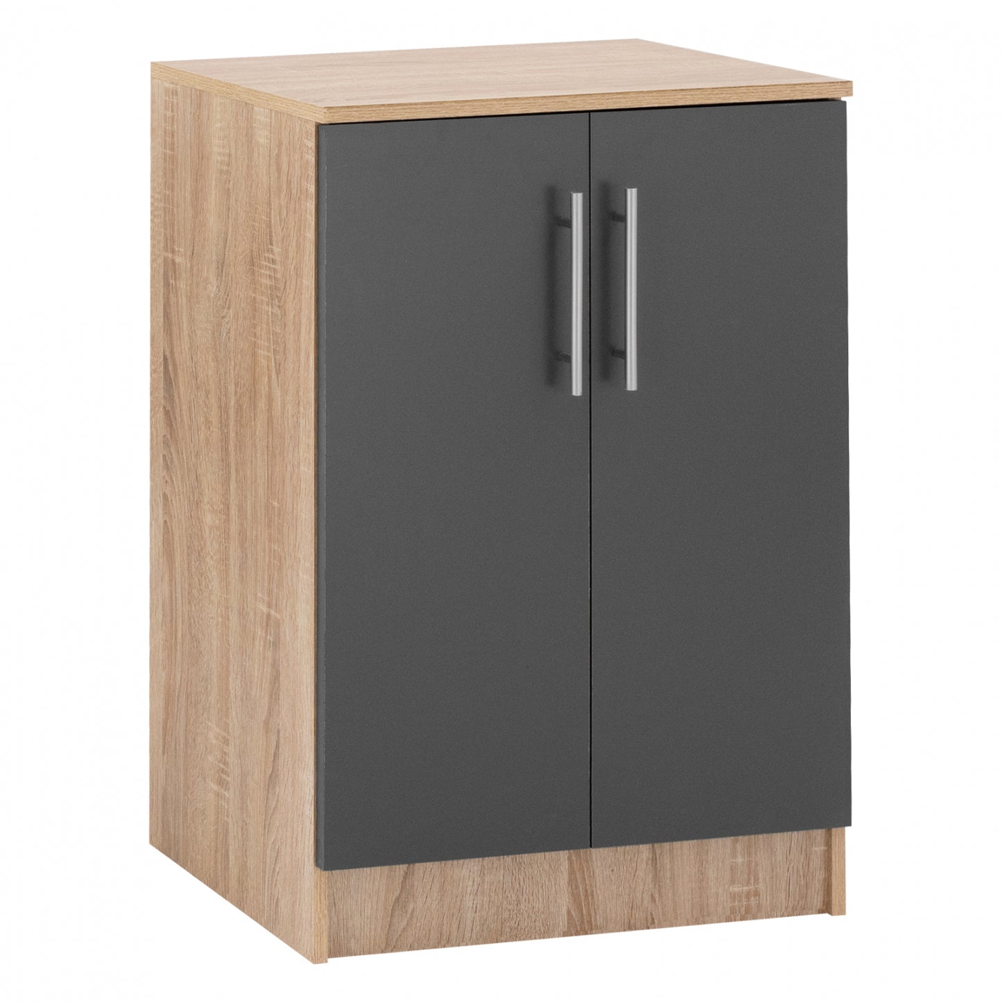Shoe cabinet wooden HM2206.04 Sonama Grey 60x40,5x80 cm. image 1