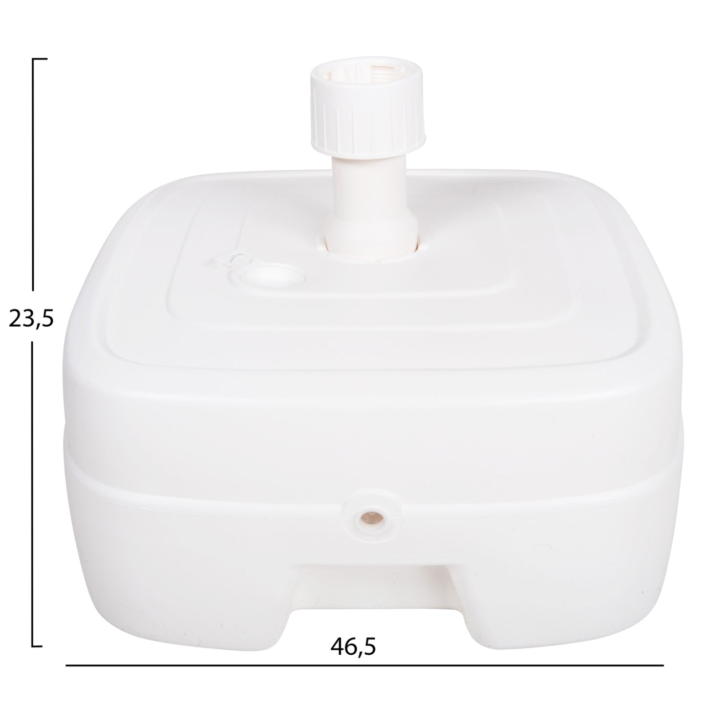 PLASTIC UMBRELLA BASE WITH WHEEL SOLBAS HM6113.01 WHITE COLOR-FOR POLE 33/50mm 46,5x23,5Hcm.