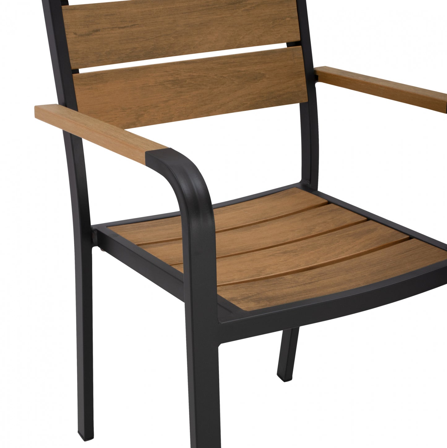 Aluminum Armchair Grey with Polywood HM5127.02 55x56x85 cm.