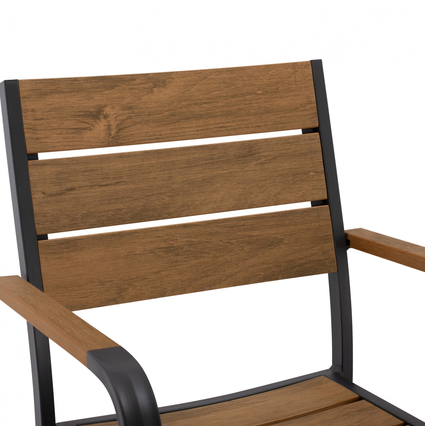 Aluminum Armchair Grey with Polywood HM5127.02 55x56x85 cm.