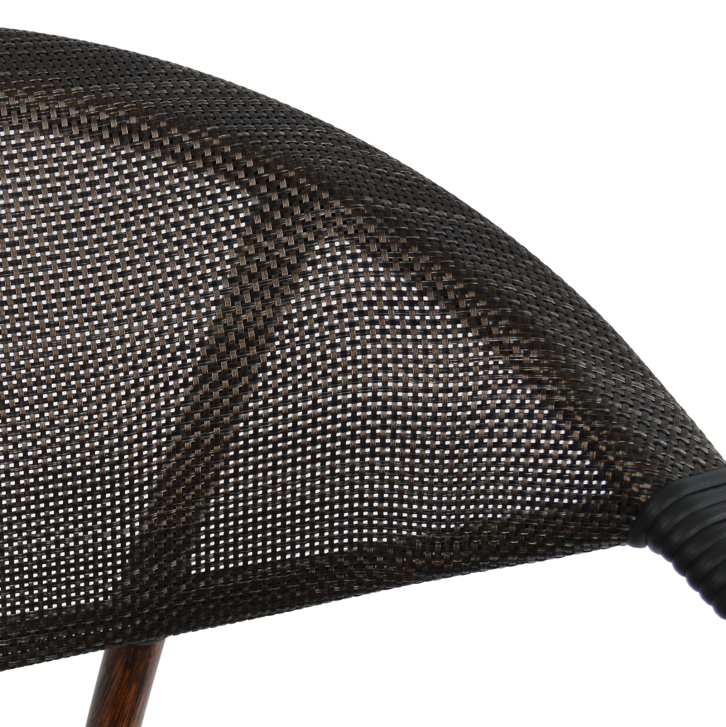 Armchair Aluminum Bamboo Look Brown with textline HM5025 60,5x59x81 cm
