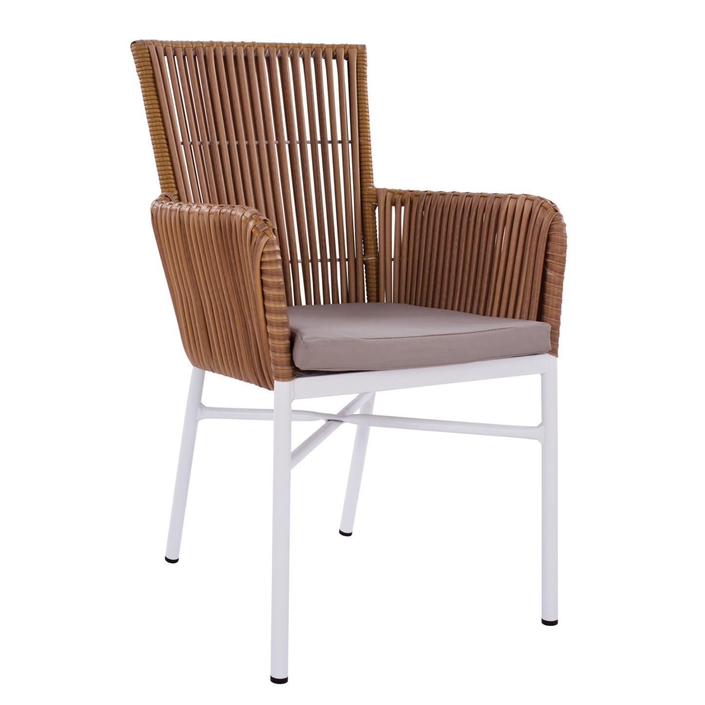 Aluminum Armchair HM5298.01 White with pillow 57x60x90 cm image 1