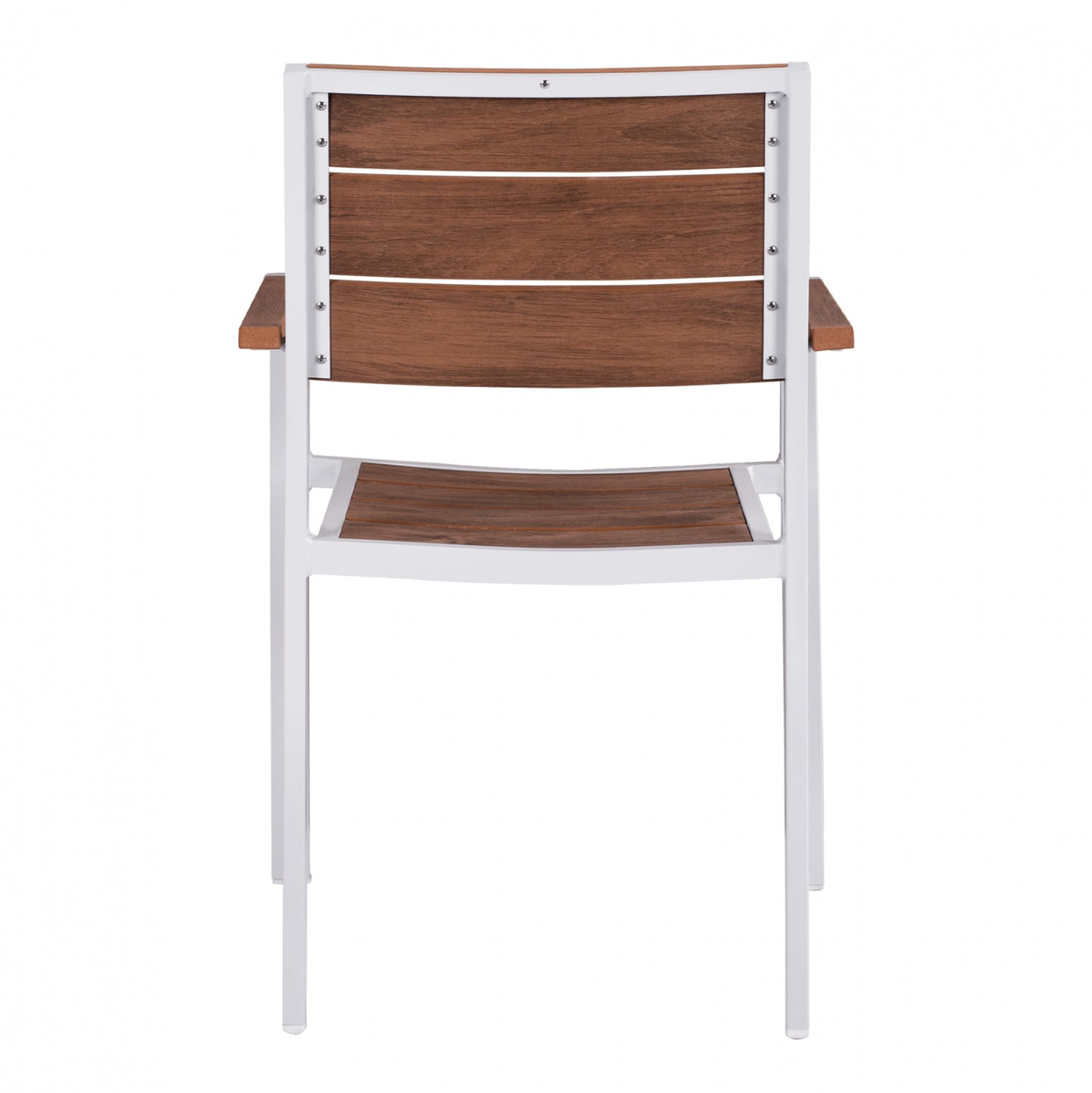 Aluminum Armchair White & Polywood HM5127.01 55x56x85 cm