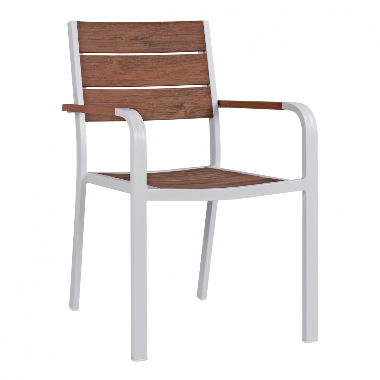 Aluminum Armchair White & Polywood HM5127.01 55x56x85 cm image 1