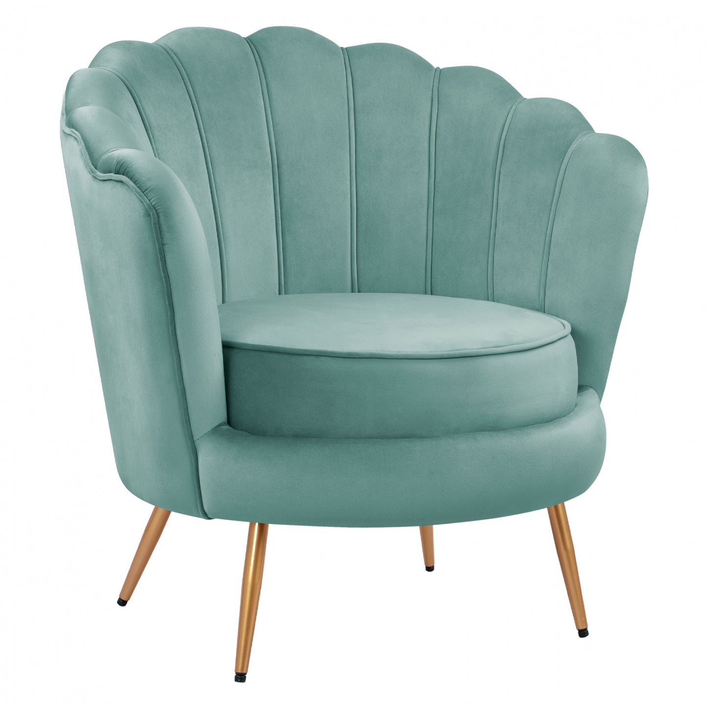 HM8493.07 armchair, pistachio green velvet, gold legs, 80x78x85 image 1