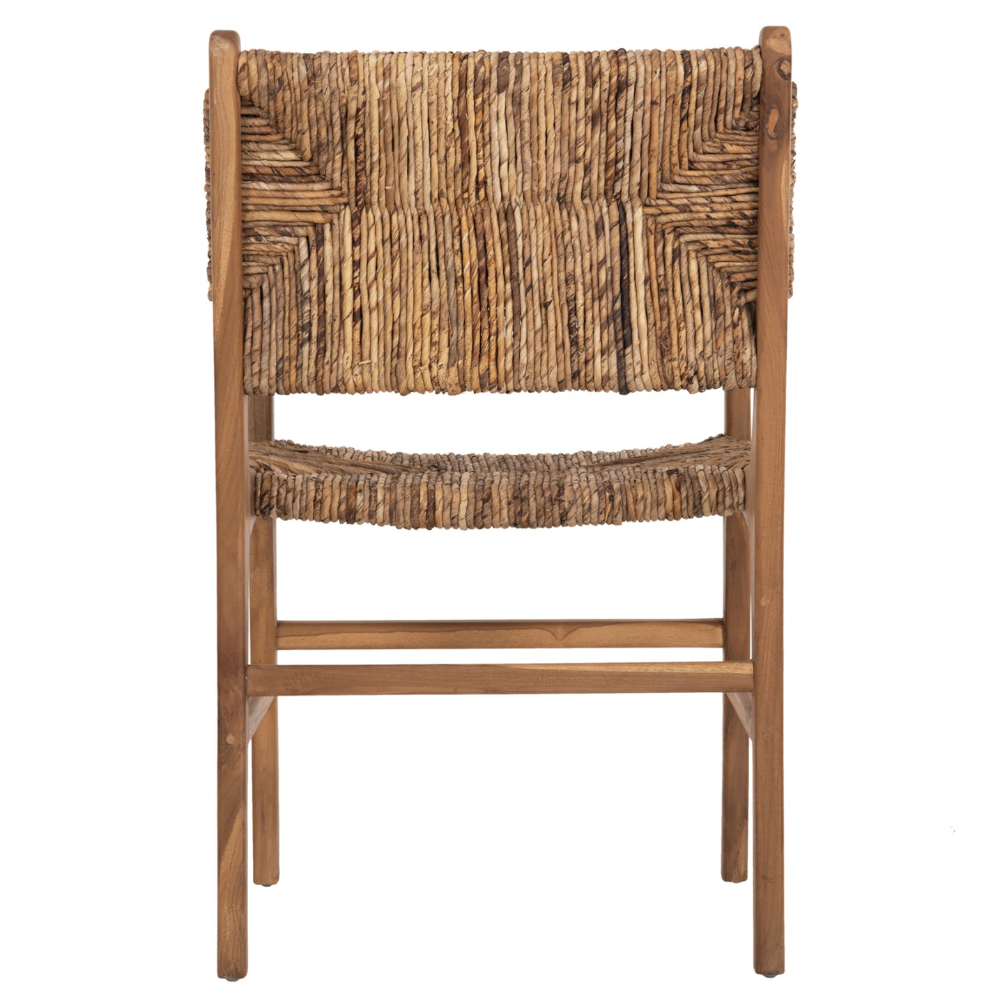 Професионален Стол от Тиково Дърво с Ръш 57.5x59x87H cm