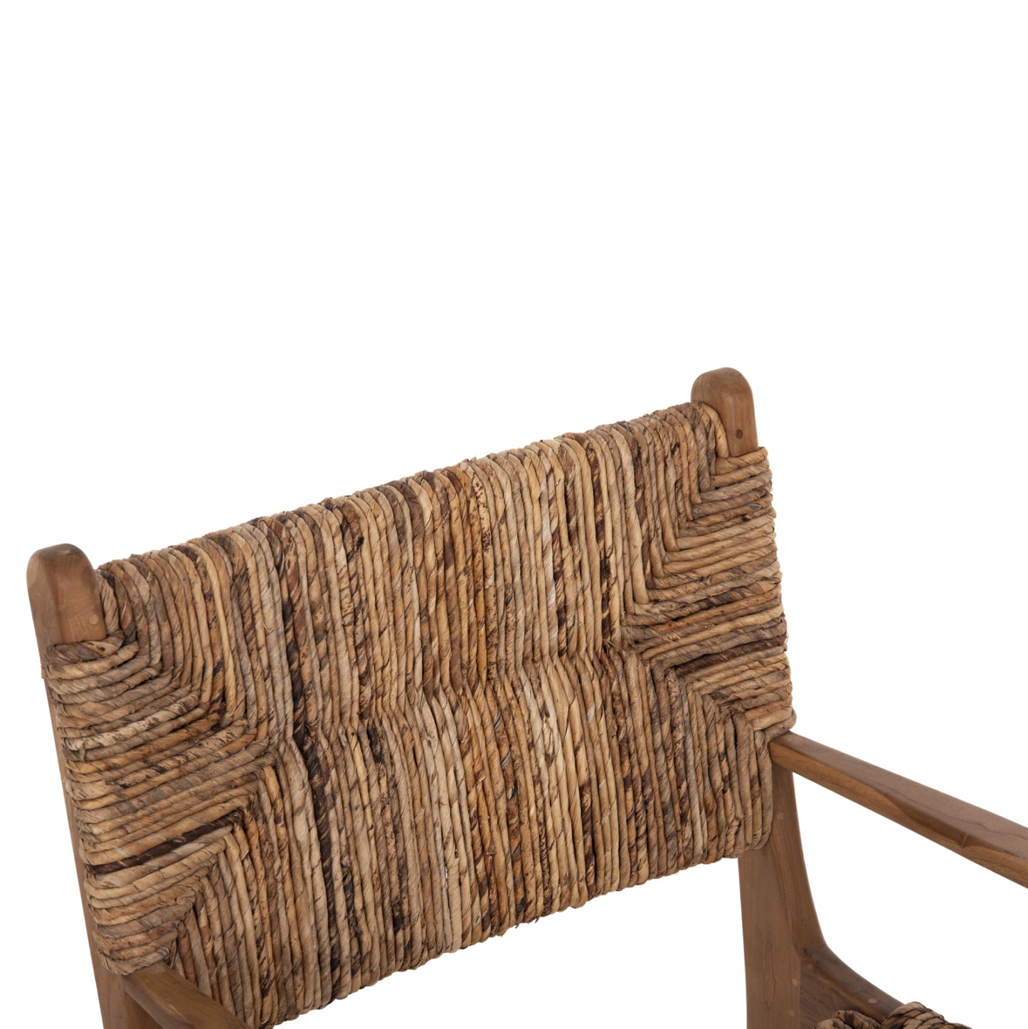 Професионален Стол от Тиково Дърво с Ръш 57.5x59x87H cm