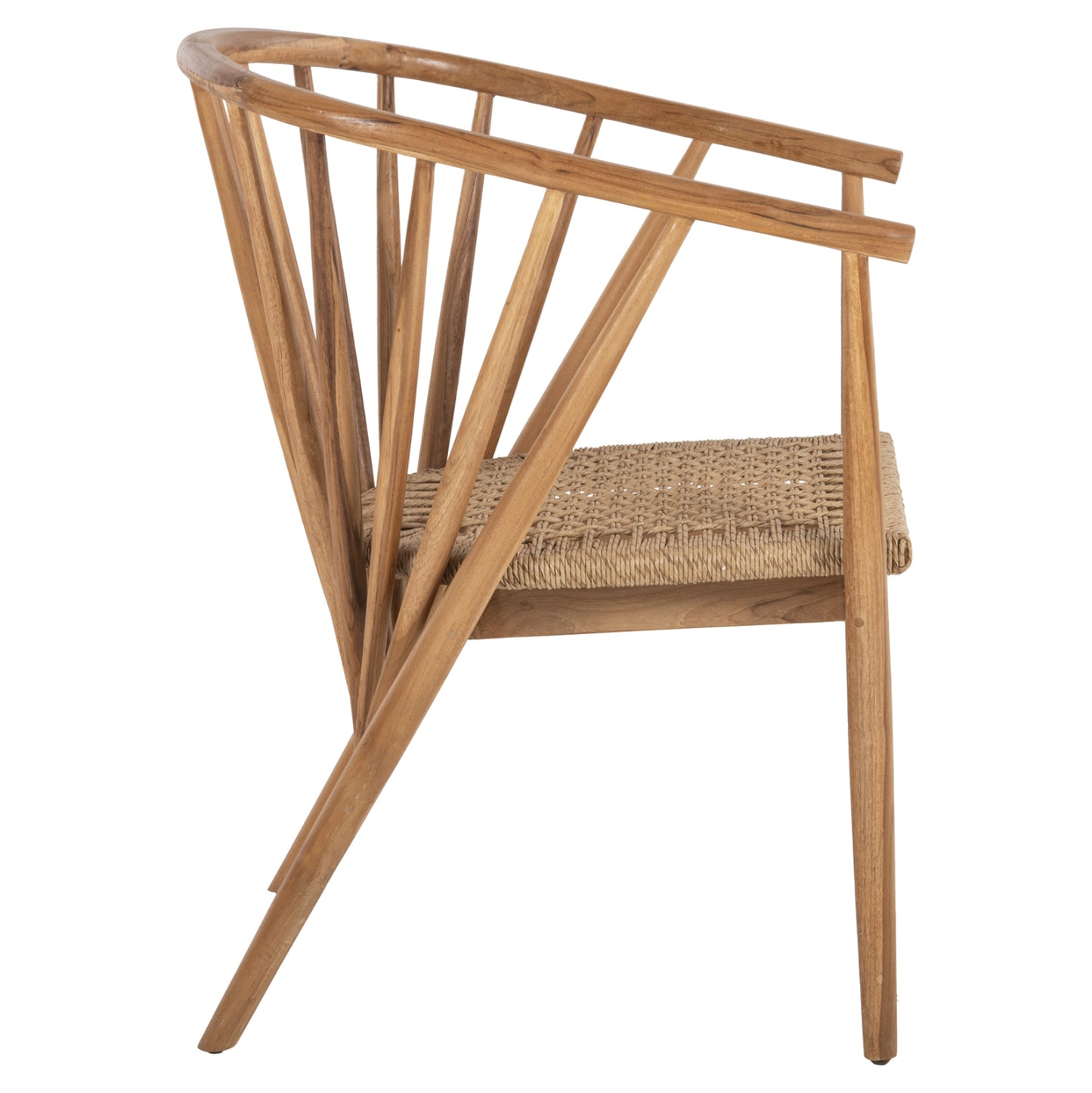 Армchair Permaine от Тик Дърво с Впечатляващ Дизайн 57.5x59.5x82Hcm