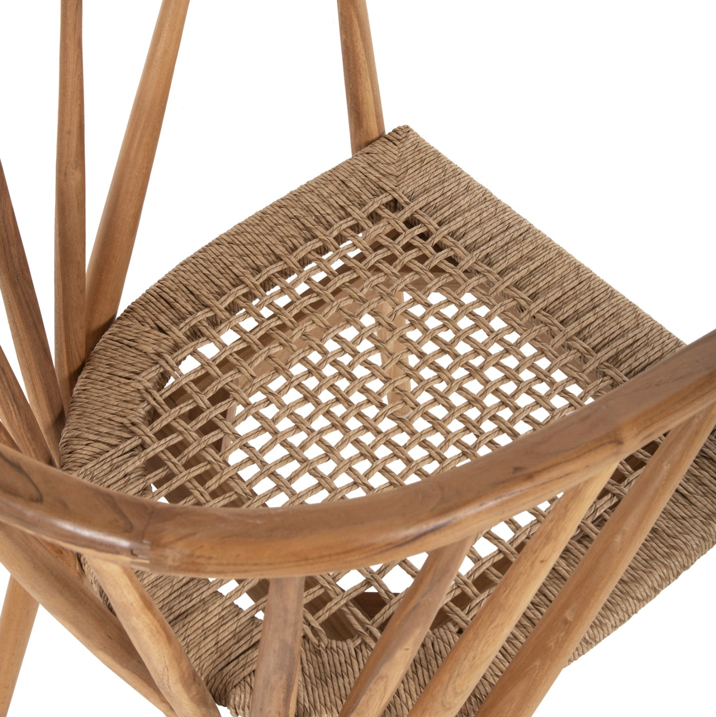 Армchair Permaine от Тик Дърво с Впечатляващ Дизайн 57.5x59.5x82Hcm