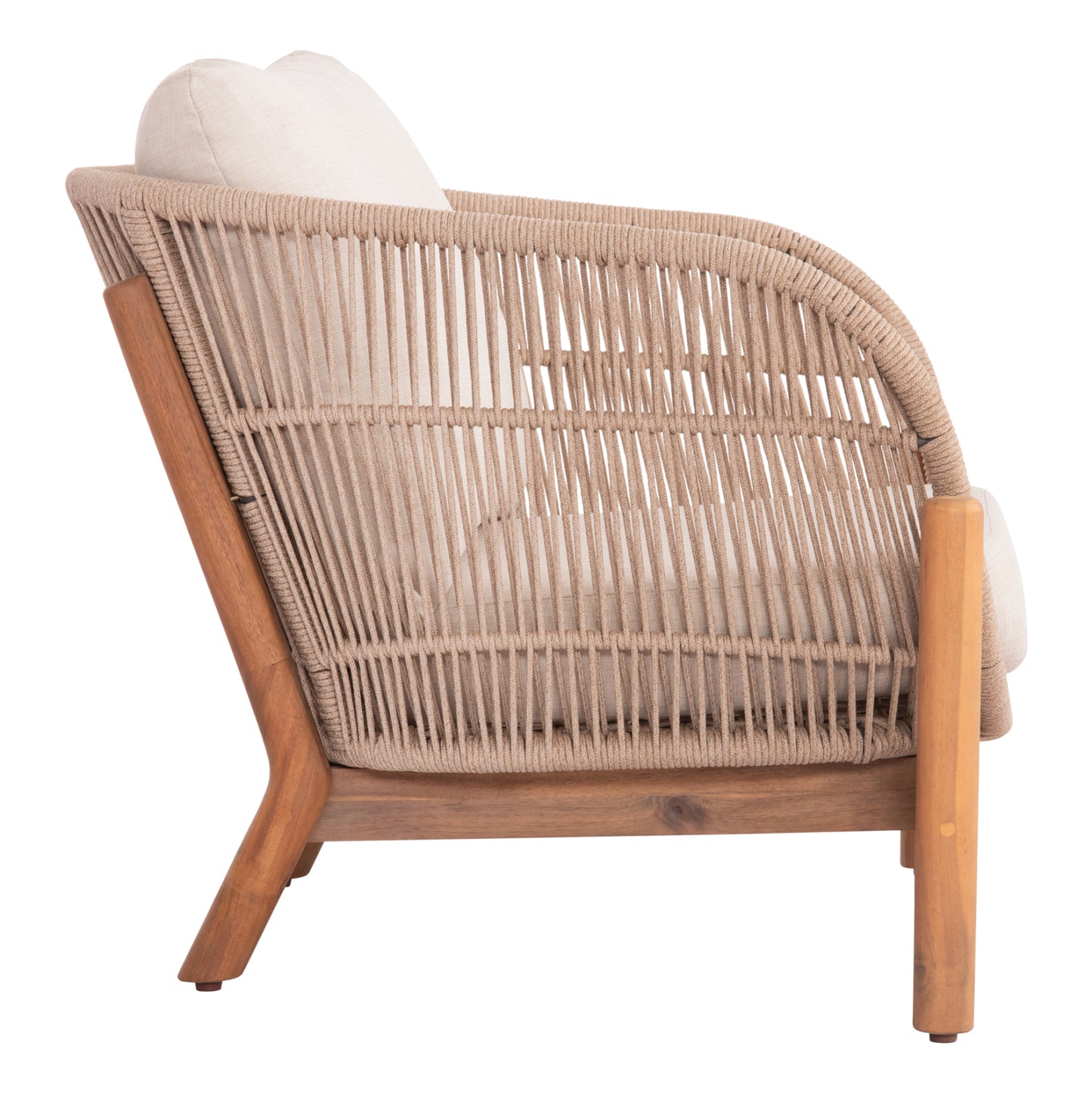 Открито Кресло Санжи от Акация и Алуминий 88x78x68-75H см