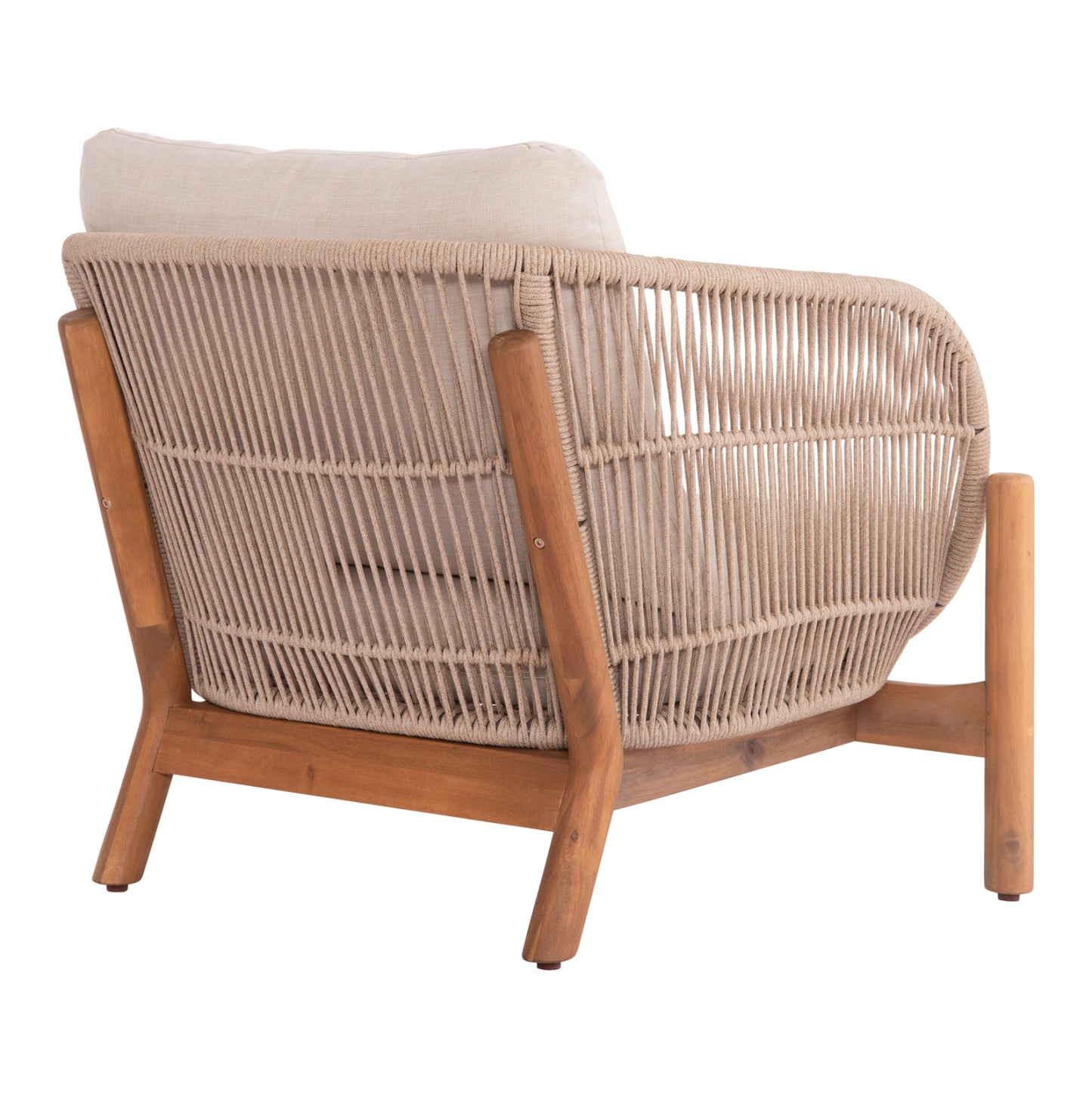 Открито Кресло Санжи от Акация и Алуминий 88x78x68-75H см