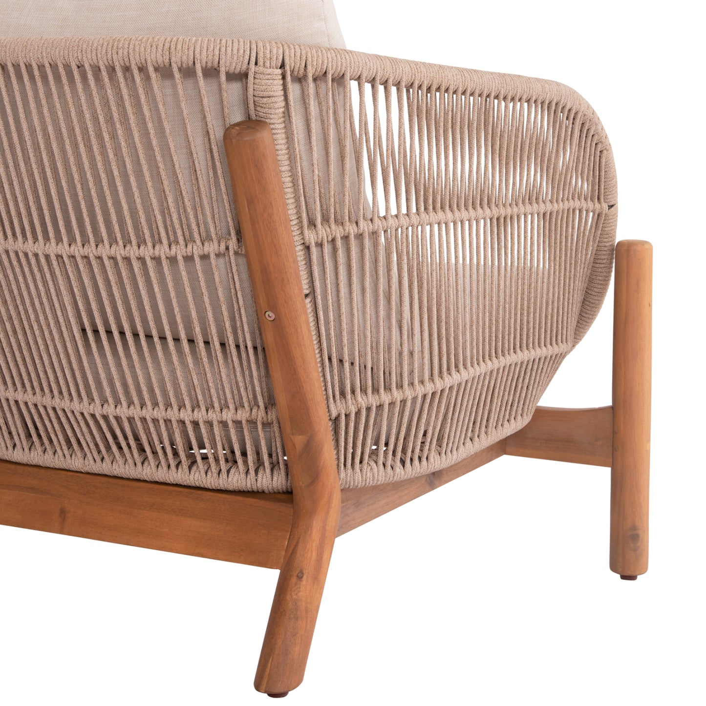 Открито Кресло Санжи от Акация и Алуминий 88x78x68-75H см
