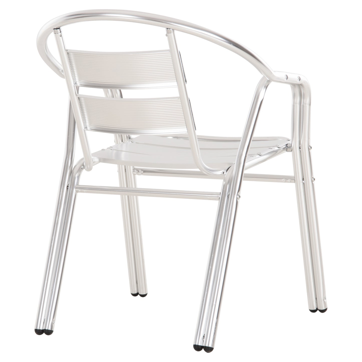 ALUMINUM ARMCHAIR MORIS HM5018 DOUBLE FRAME IN SILVER (METALLIC) COLOR 58x62x75Hcm.