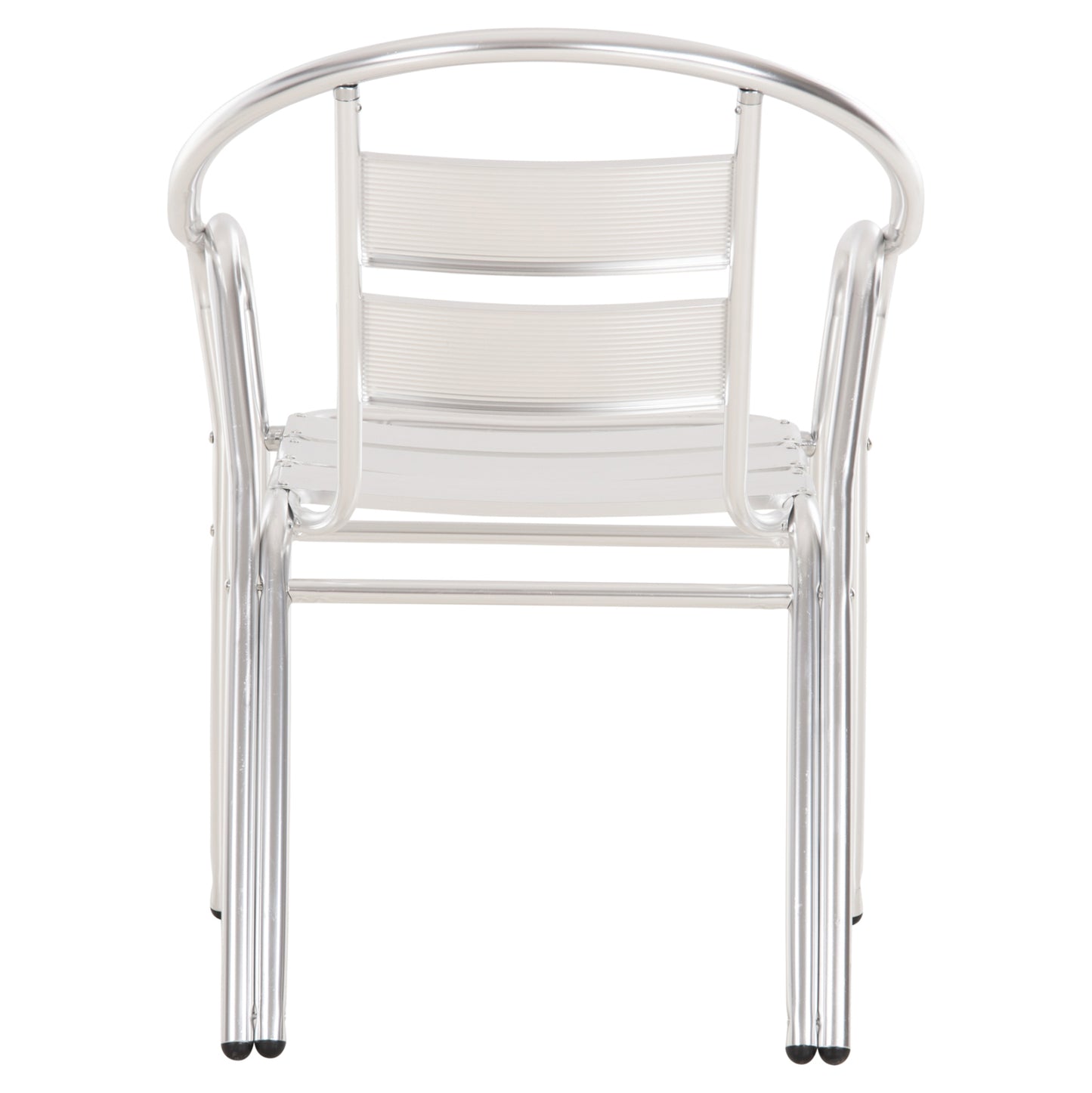 ALUMINUM ARMCHAIR MORIS HM5018 DOUBLE FRAME IN SILVER (METALLIC) COLOR 58x62x75Hcm.