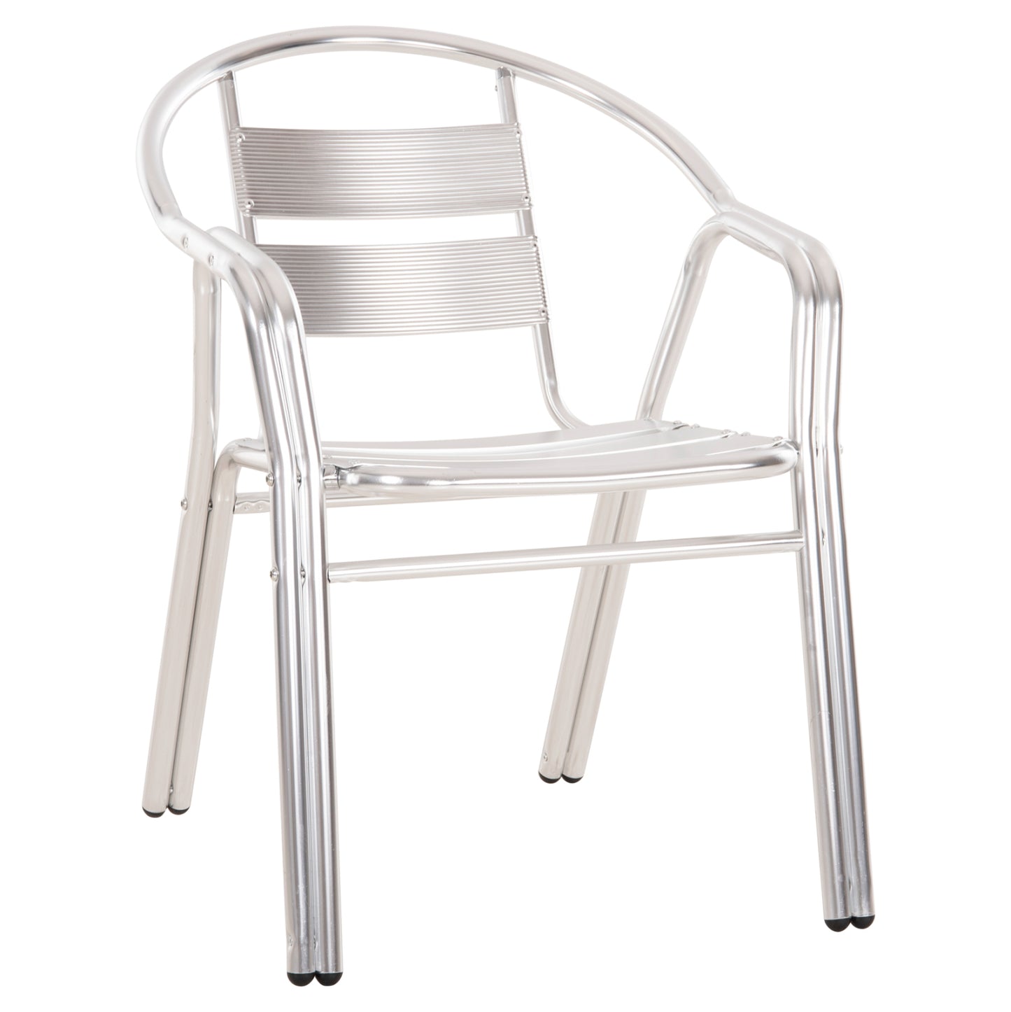 ALUMINUM ARMCHAIR MORIS HM5018 DOUBLE FRAME IN SILVER (METALLIC) COLOR 58x62x75Hcm. image 1