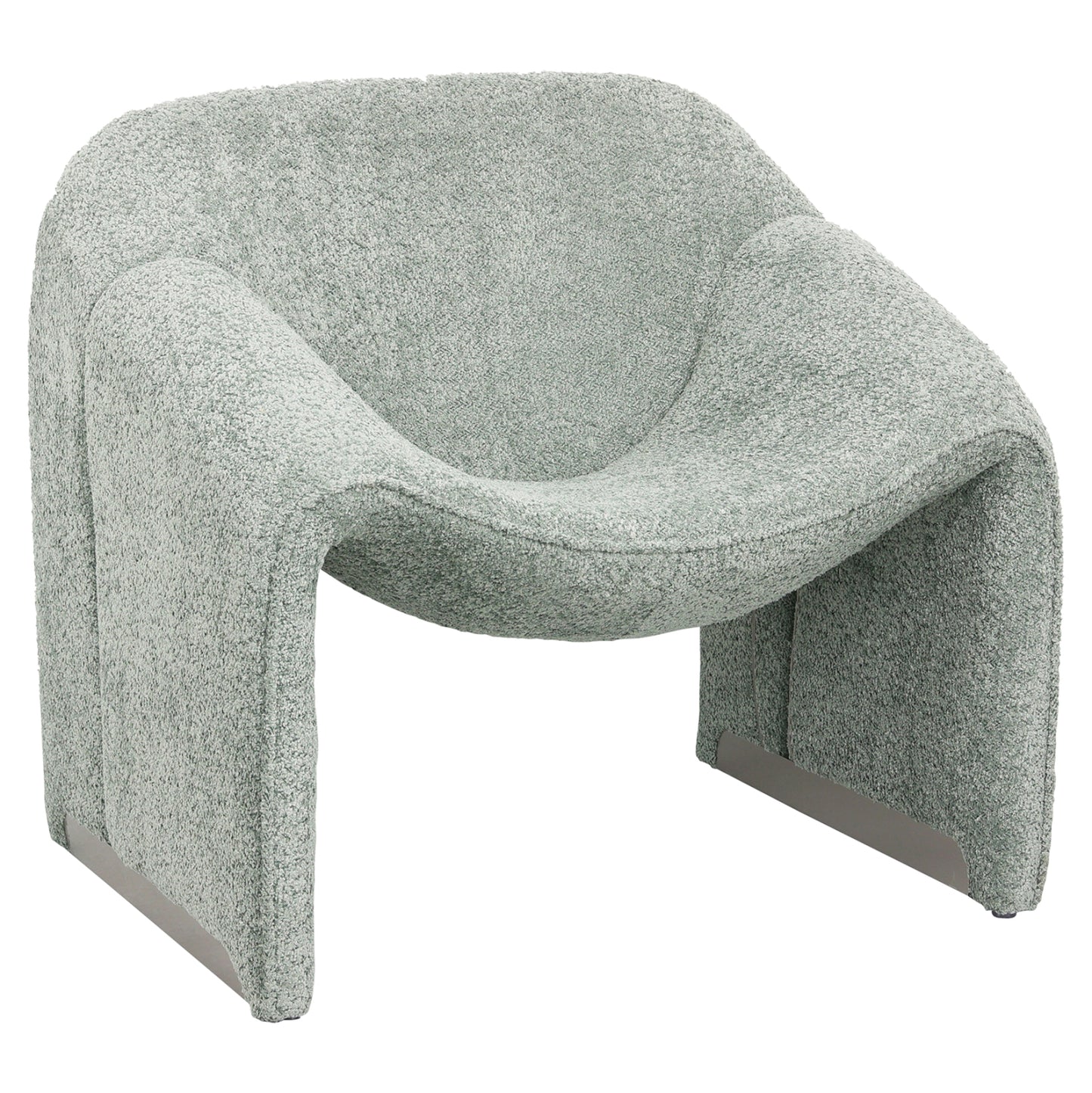 ARMCHAIR SPINER HM9599.05 PISTACHIO GREEN BOUCLE FABRIC 81x64x74Hcm. image 1