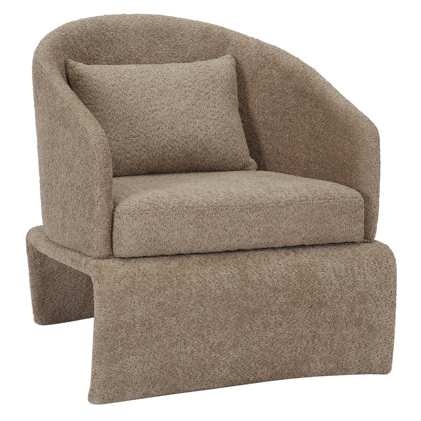 ARMCHAIR BEVY HM9677.03 BEIGE BOUCLE FABRIC-METAL FRAME 72x71x75Hcm. image 1