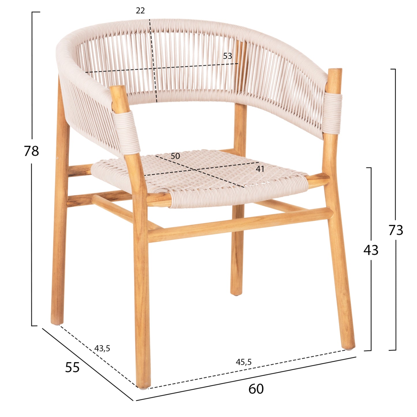 Д dining armchair ирвинг от тиково дърво с уникален дизайн