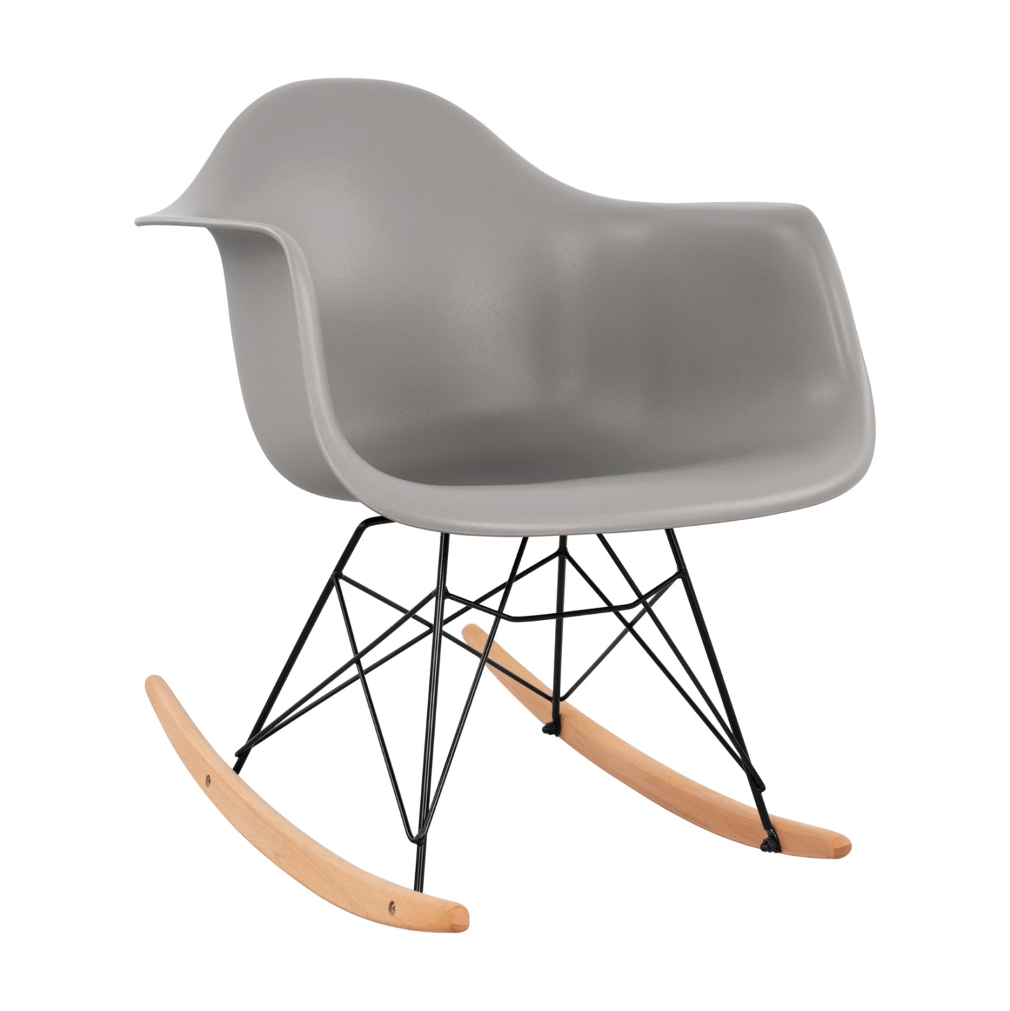HM0035.20 Rocking Armchair, seat grey-Black Frame, 61x71x64cm image 1