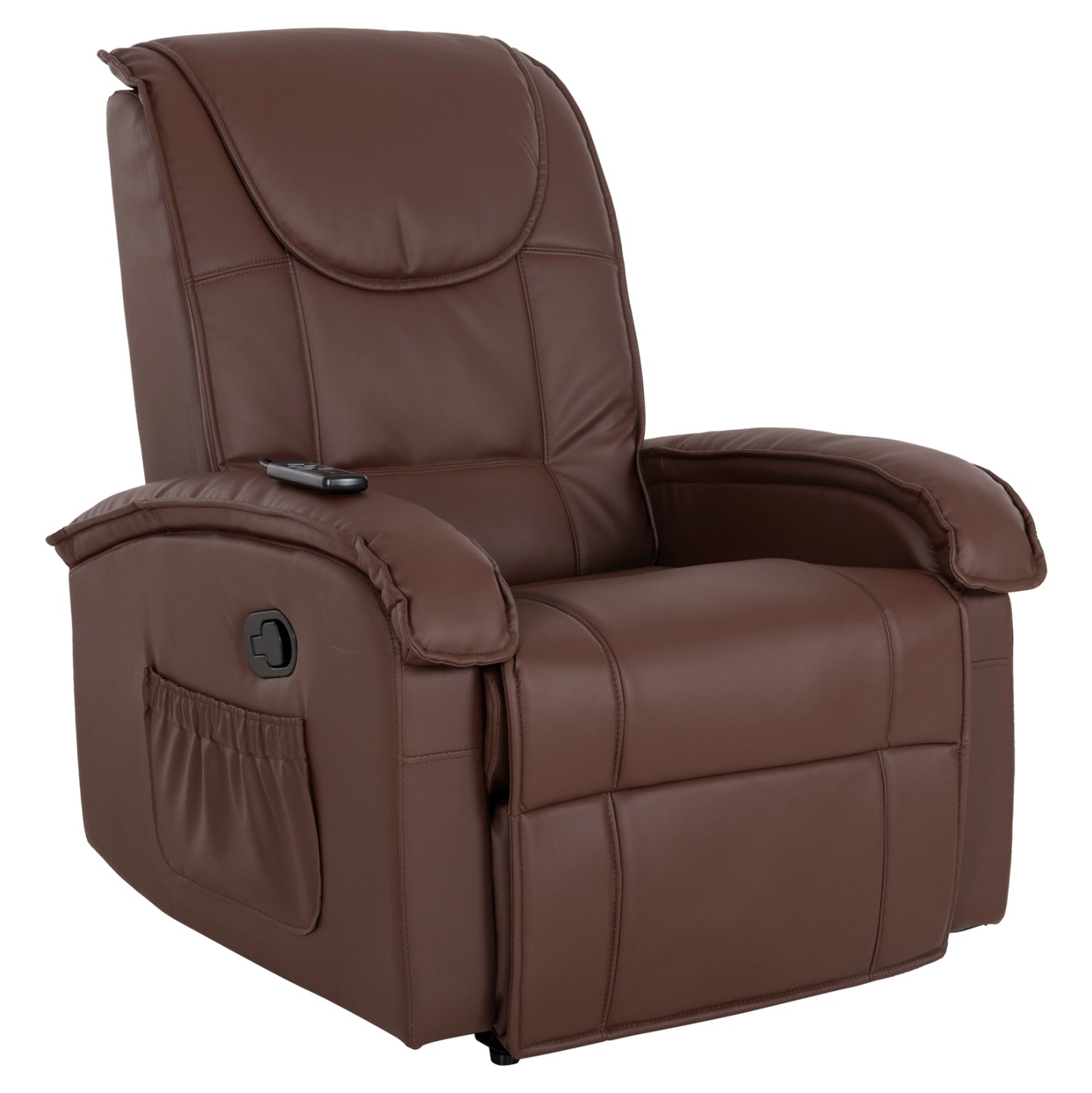 HM0026.03 Armchair ROCCA, massage mechanism, PU brown 80x96x97 cm image 1
