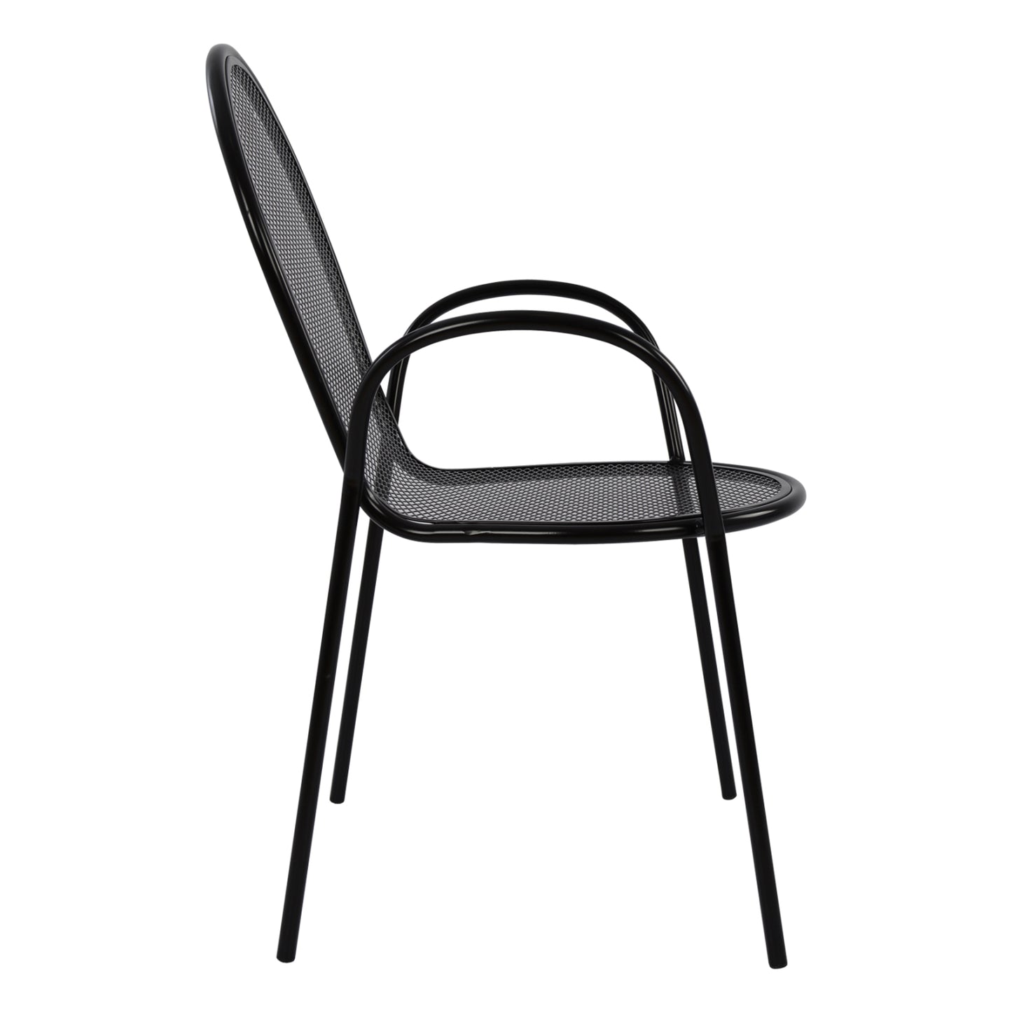 Armchair metallic HM5029.01 Vera in black color 56x62,5x90 cm