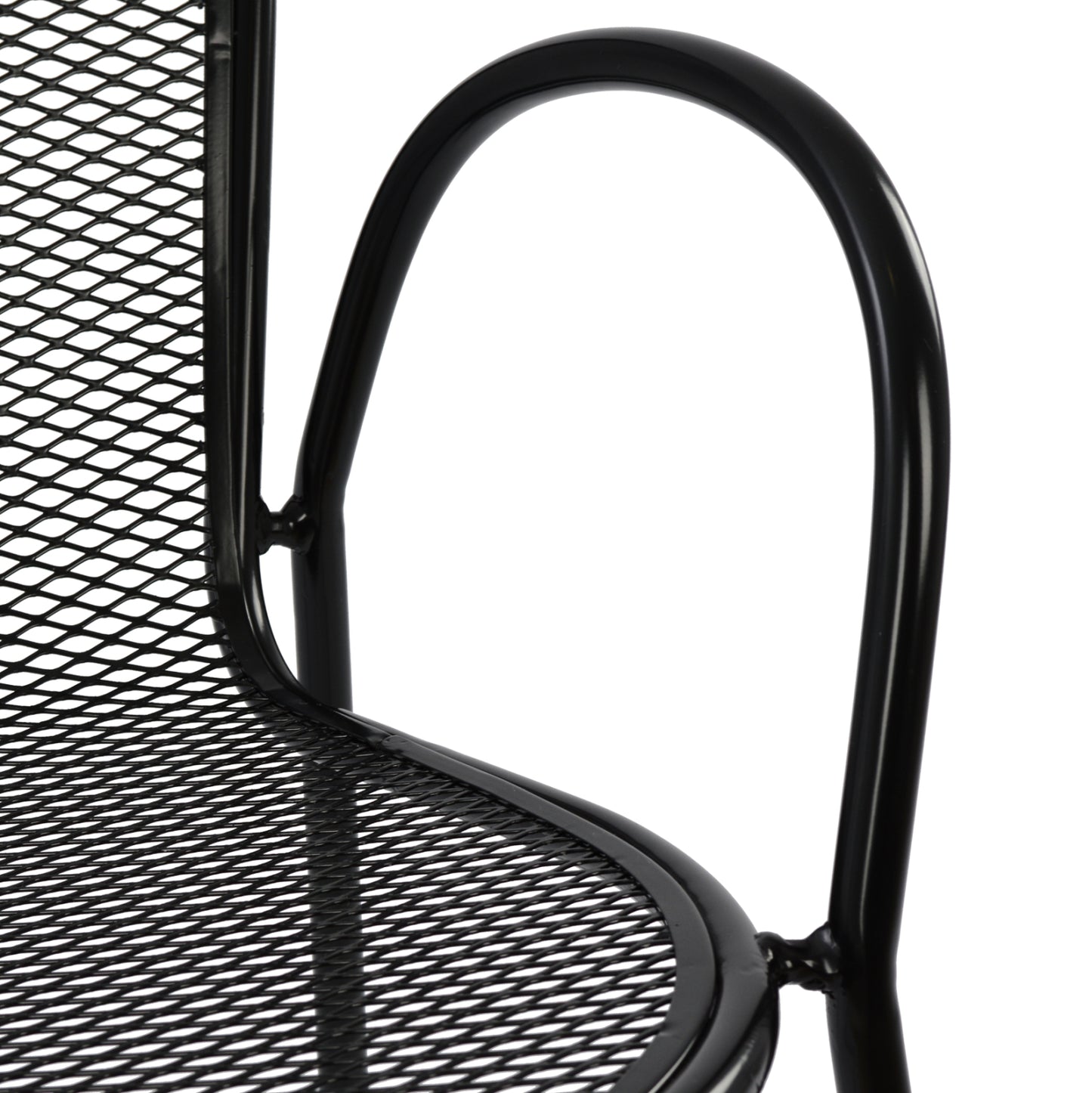 Armchair metallic HM5029.01 Vera in black color 56x62,5x90 cm