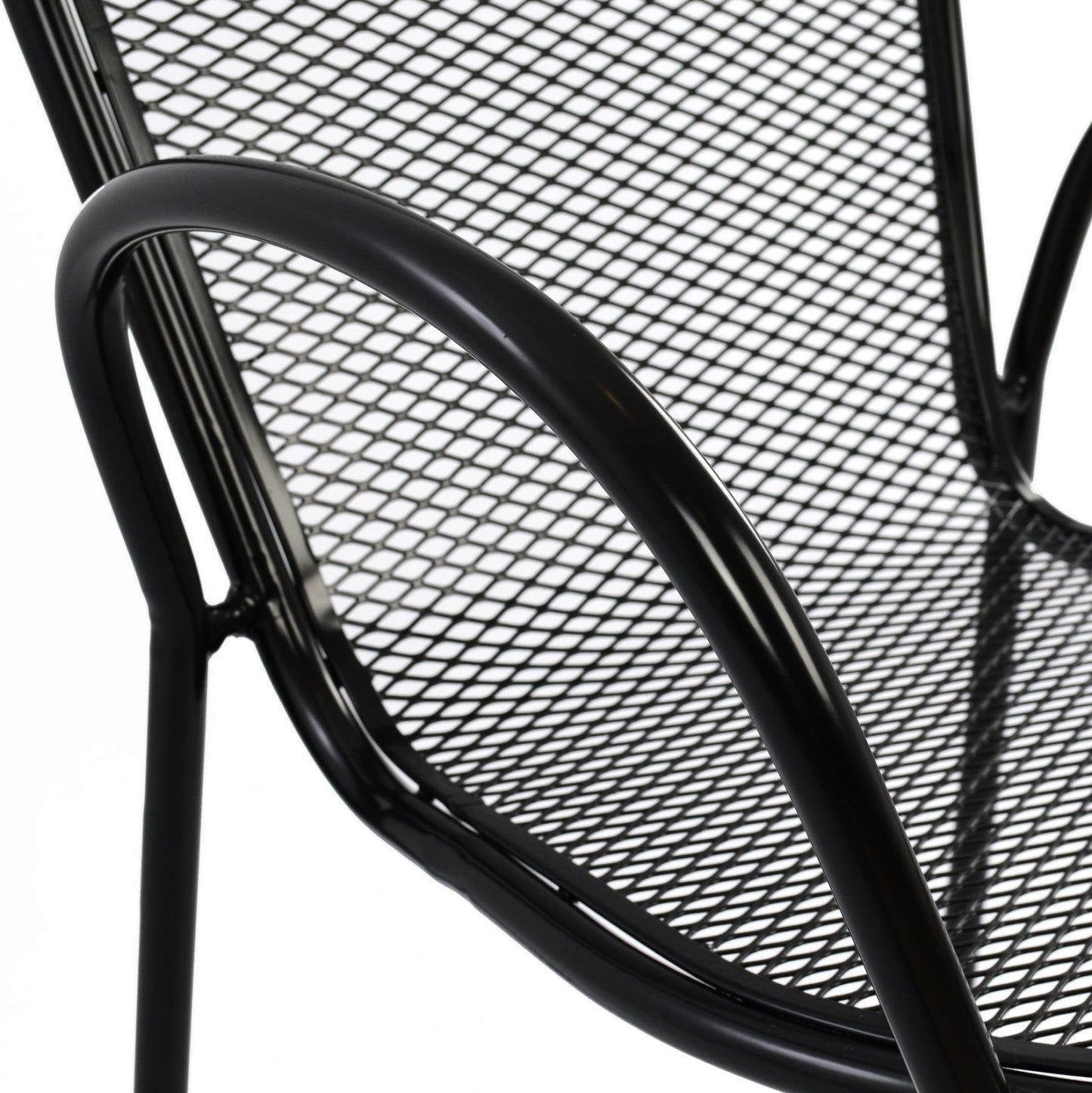 Armchair metallic HM5029.01 Vera in black color 56x62,5x90 cm