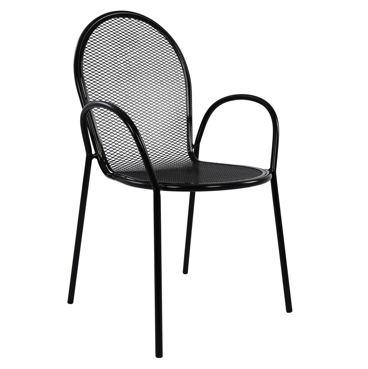 Armchair metallic HM5029.01 Vera in black color 56x62,5x90 cm image 1