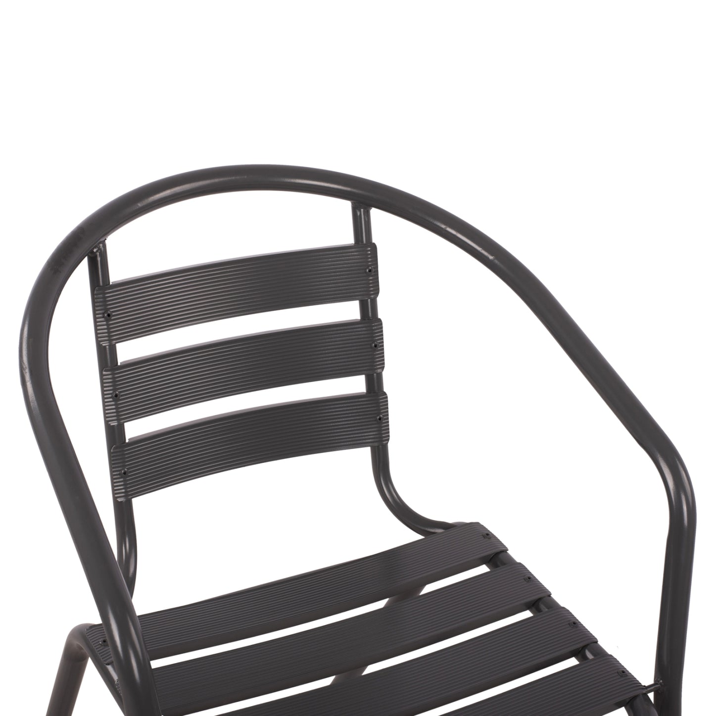 Armchair Laura Metallic Grey with aluminum slats HM5037.01