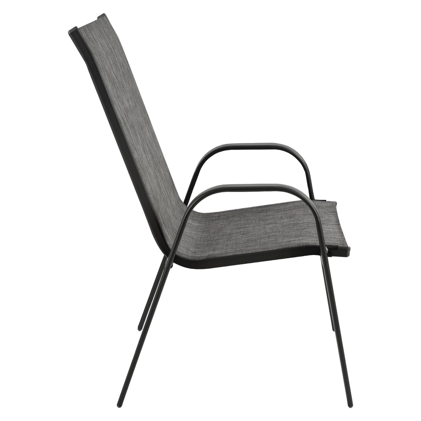 OUTDOOR ARMCHAIR LEON HM5000.01 GREY METAL FRAME-GREY TEXTILENE 54x70x93Hcm.