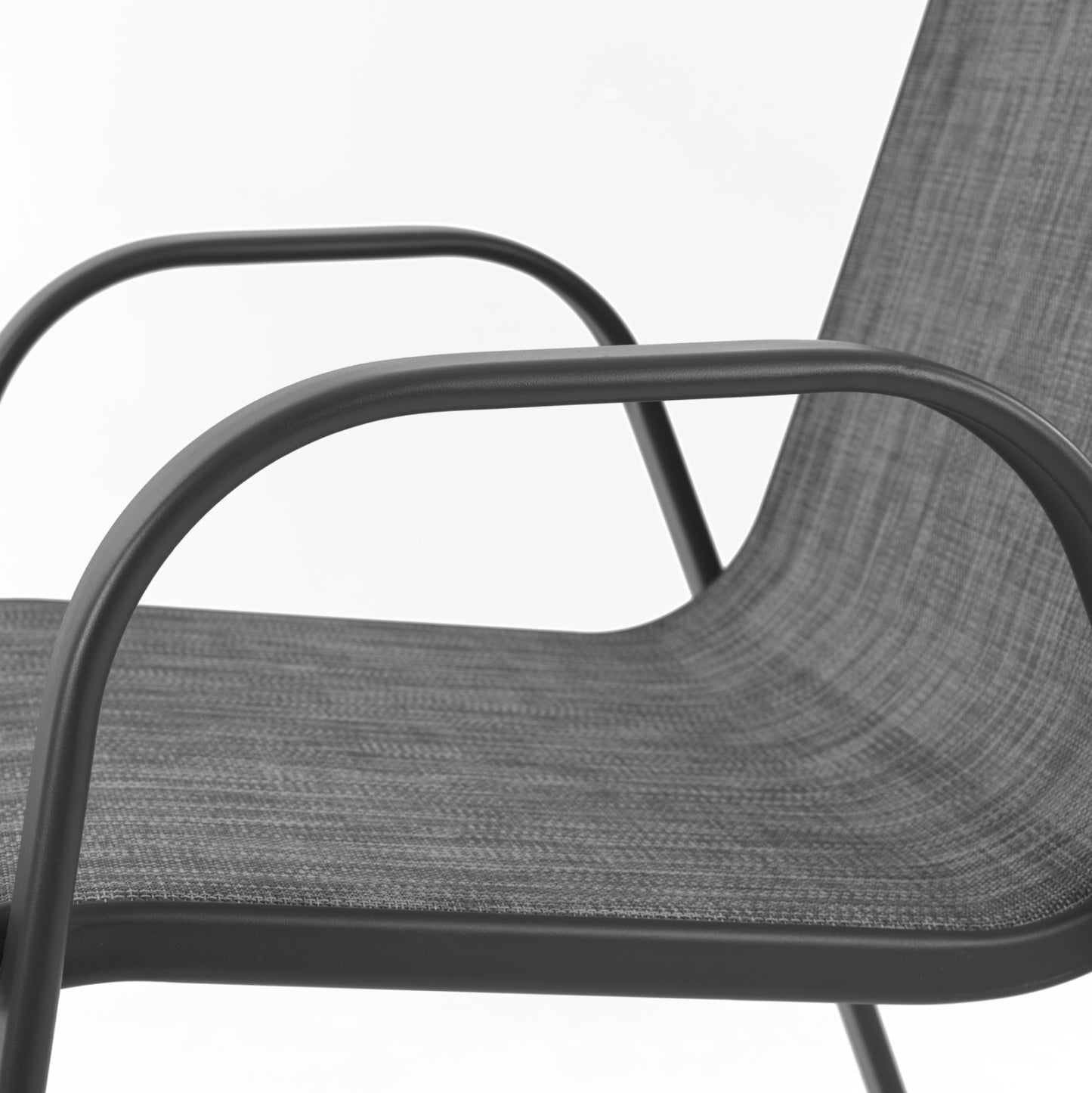 OUTDOOR ARMCHAIR LEON HM5000.01 GREY METAL FRAME-GREY TEXTILENE 54x70x93Hcm.
