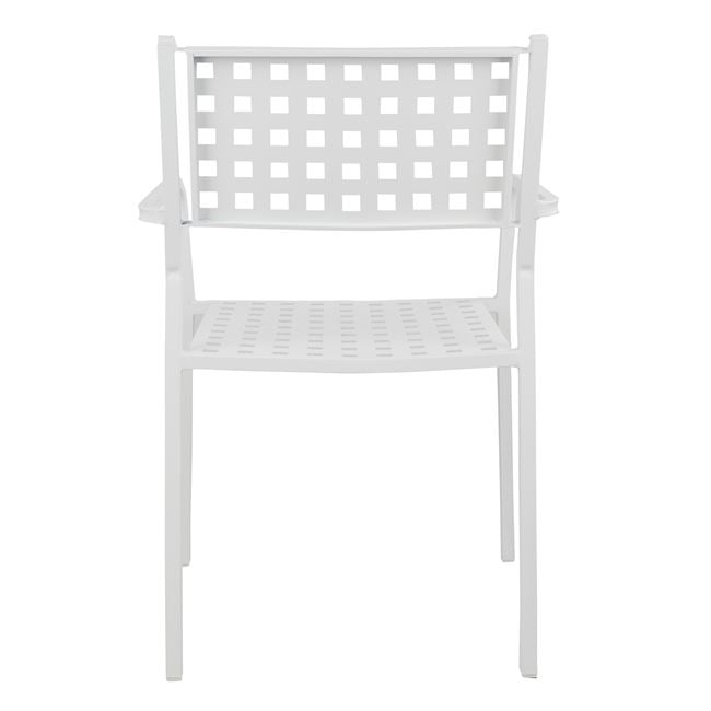 Armchair Metallic HM5031.02 Zeta in white color 54x51x84 cm