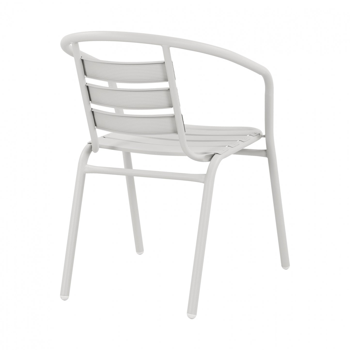 Стол Laura Metallic White с Алуминиеви Акценти 54x59x73cm