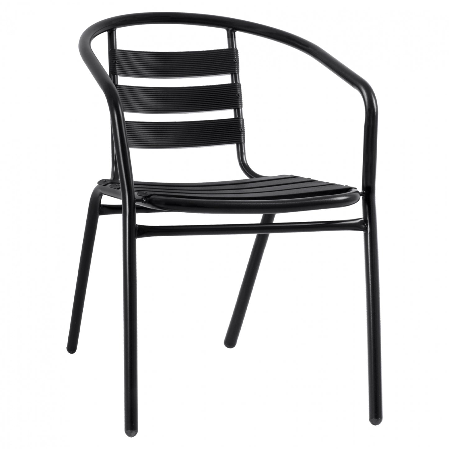 Armchair Laura Metallic Black with aluminum slices HM5037.03 54x59x73cm image 1