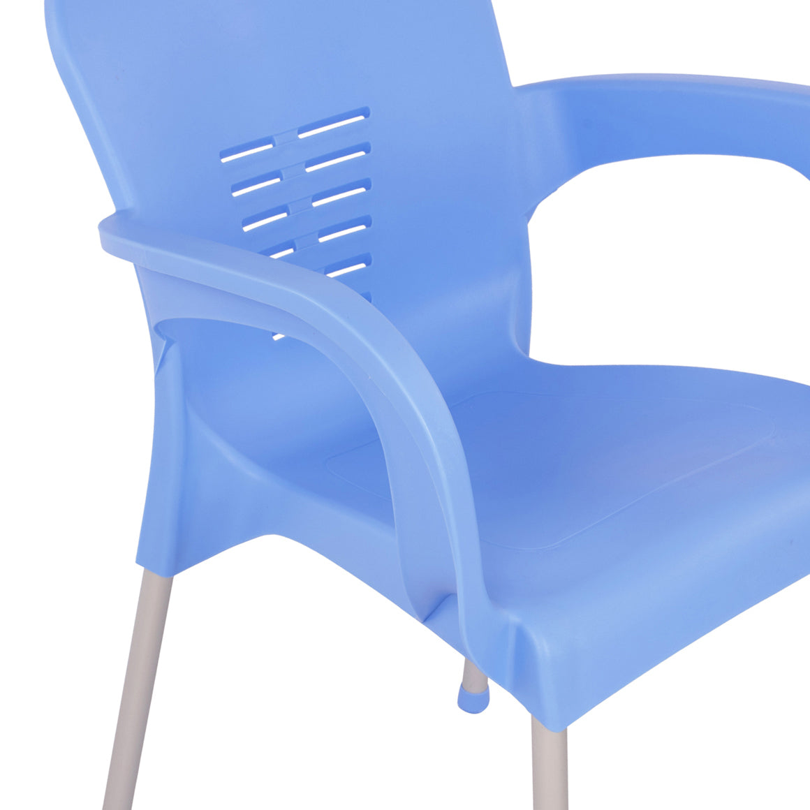 Armchair Polypropylene KAREK HM5592.08 Blue color Aluminum leg 59x58x81 εκ.