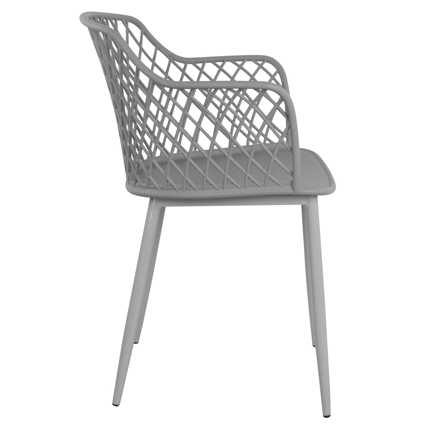 Полипропиленова Стол Jocelyn в Сиво с Метални Ноги 62x55.5x79cm