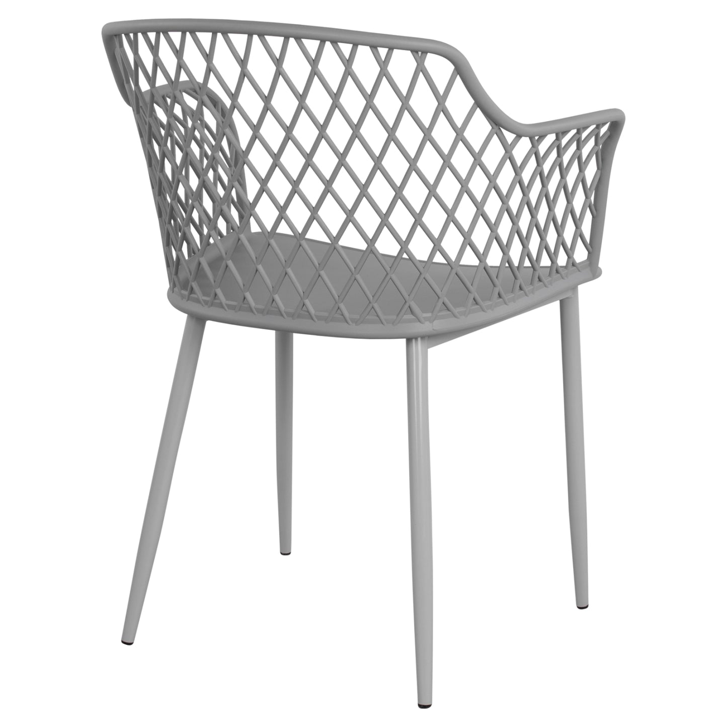 Полипропиленова Стол Jocelyn в Сиво с Метални Ноги 62x55.5x79cm