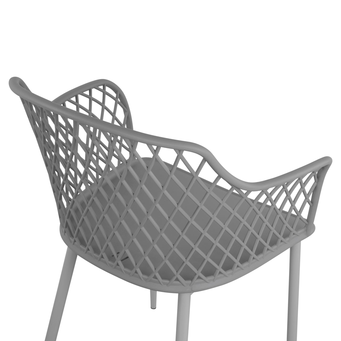 Полипропиленова Стол Jocelyn в Сиво с Метални Ноги 62x55.5x79cm